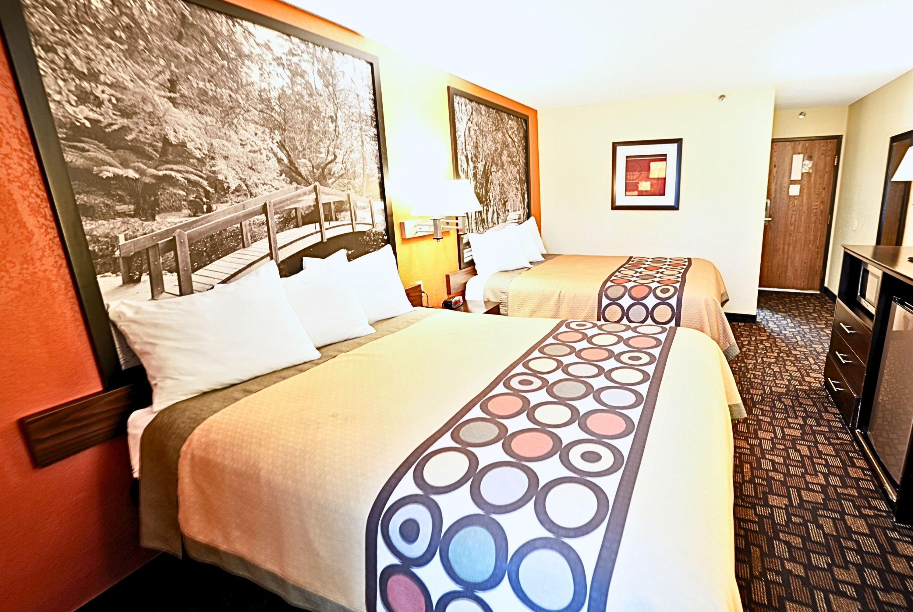 Guest room at the Super 8 by Wyndham Clive IA in Clive, Iowa