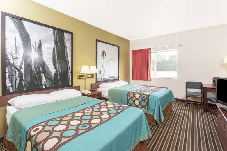 Guest room at the Super 8 Cresco IA in Cresco, Iowa