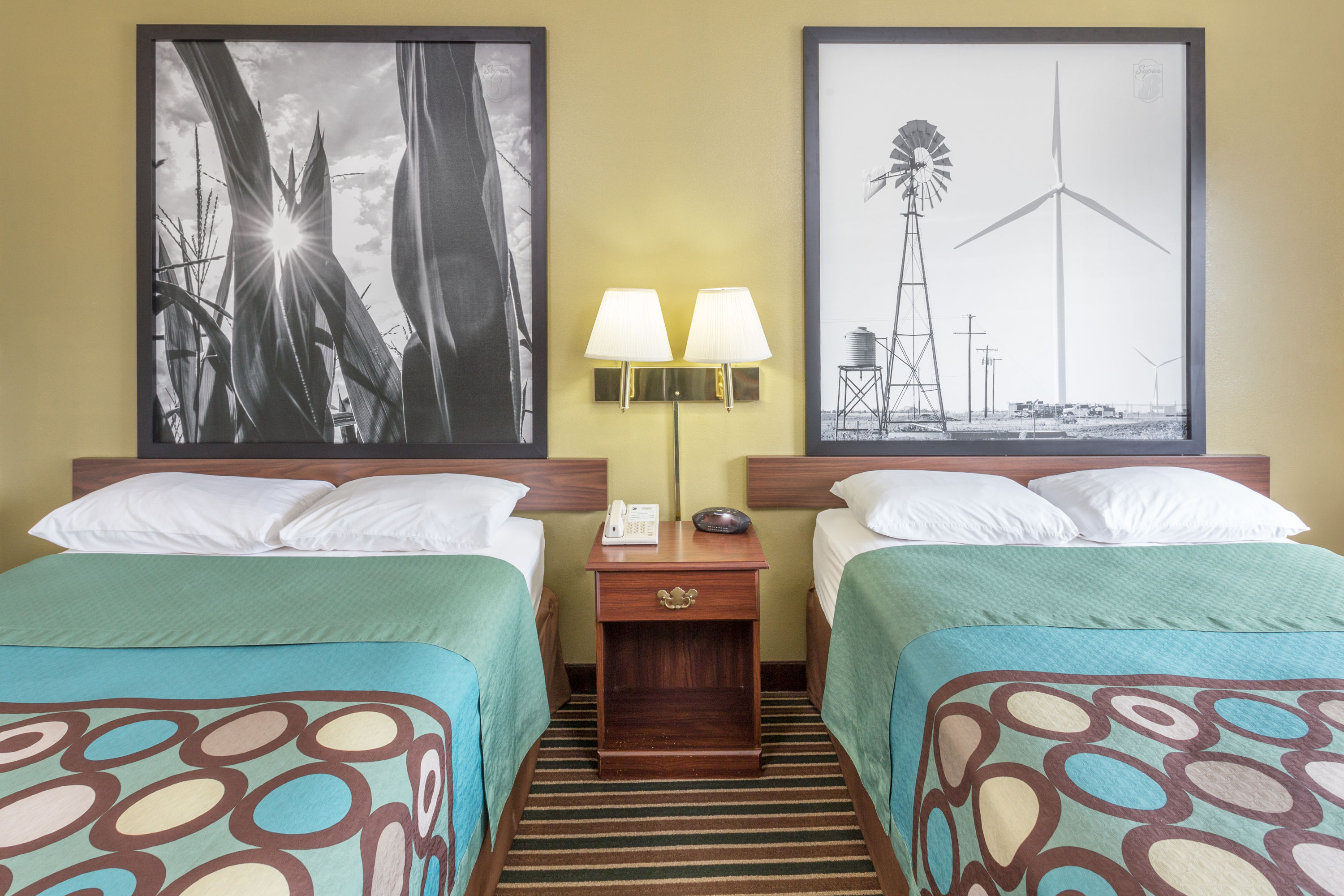 Guest room at the Super 8 by Wyndham Cresco IA in Cresco, Iowa