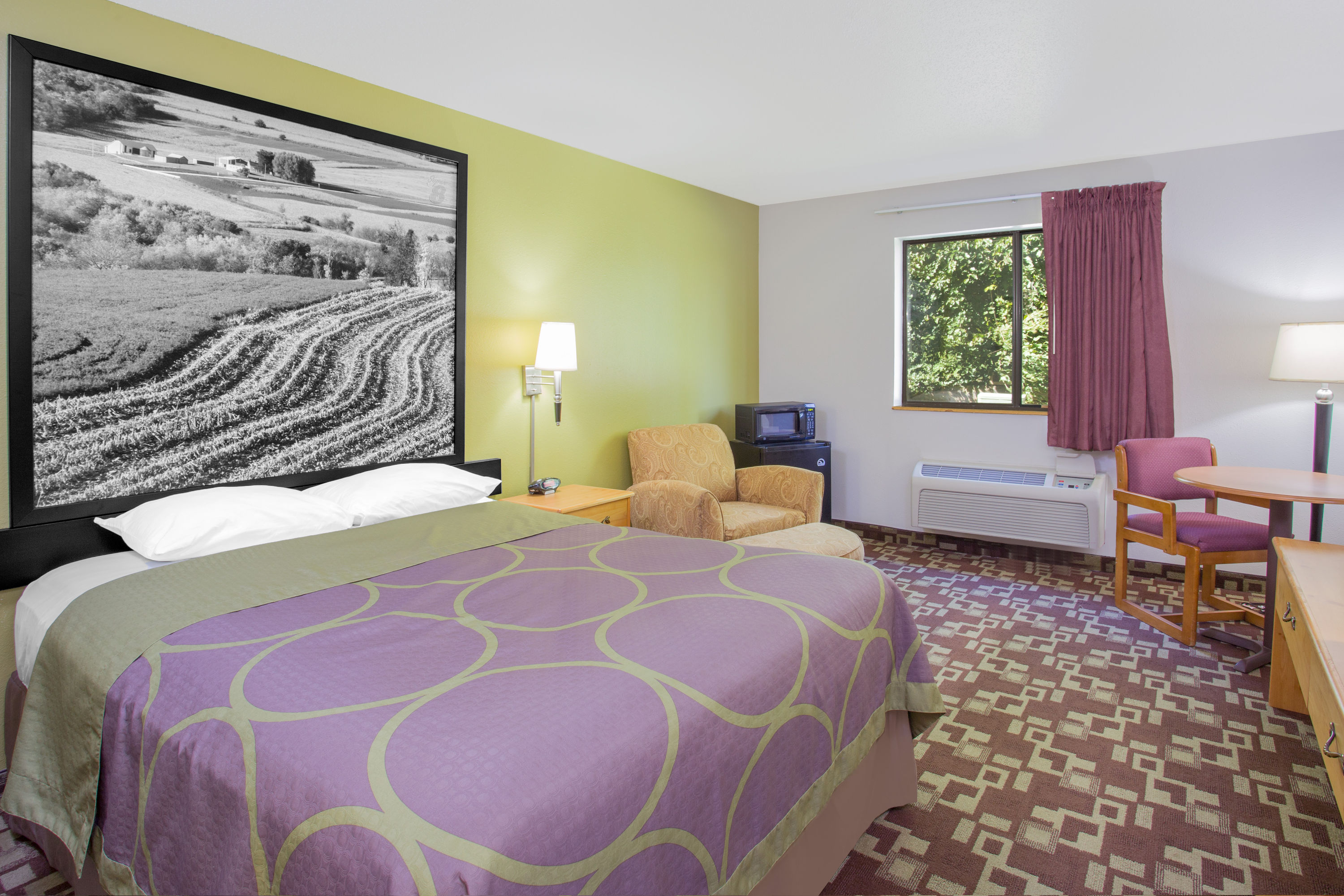 Guest room at the Super 8 by Wyndham Independence IA in Independence, Iowa