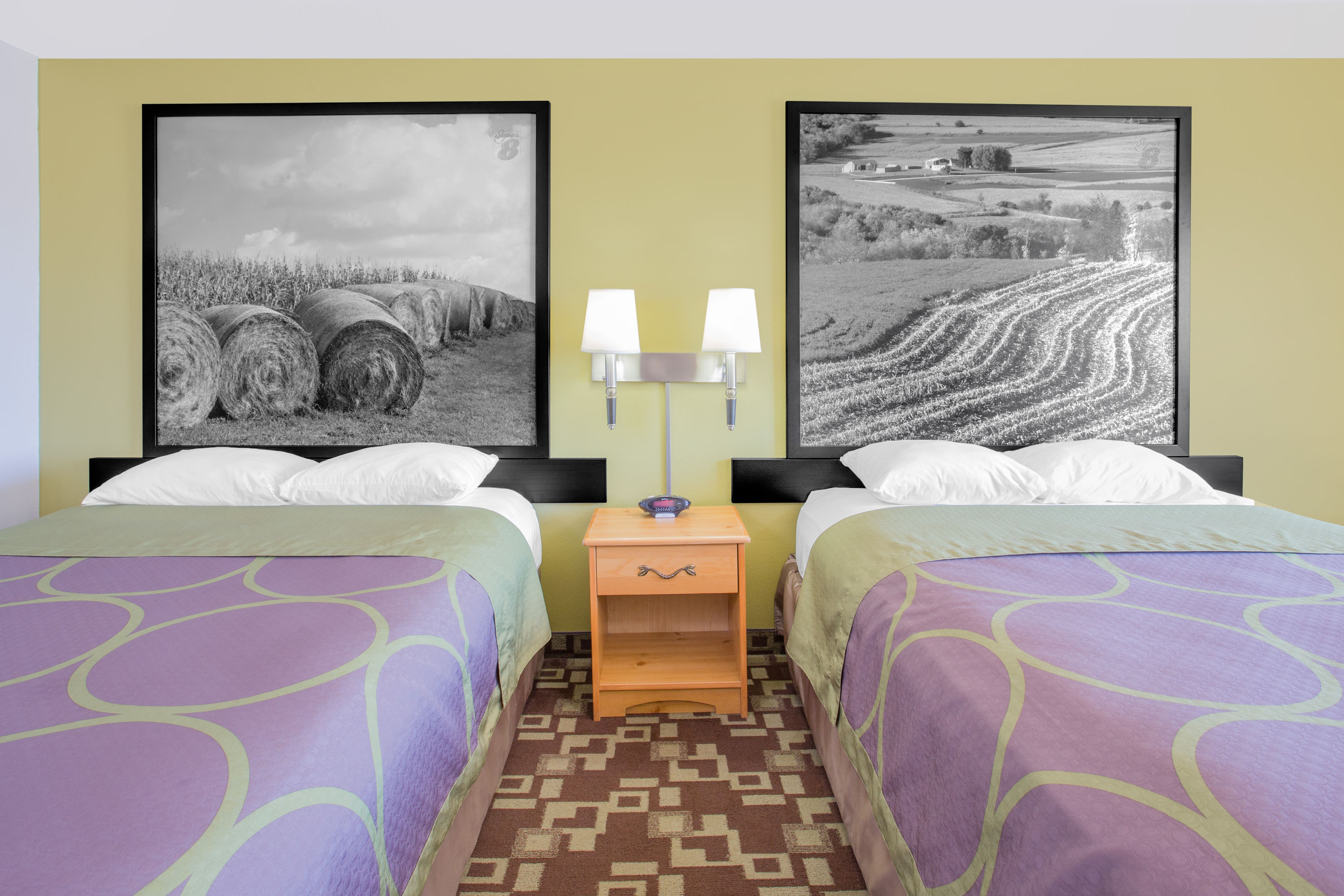 Guest room at the Super 8 by Wyndham Independence IA in Independence, Iowa