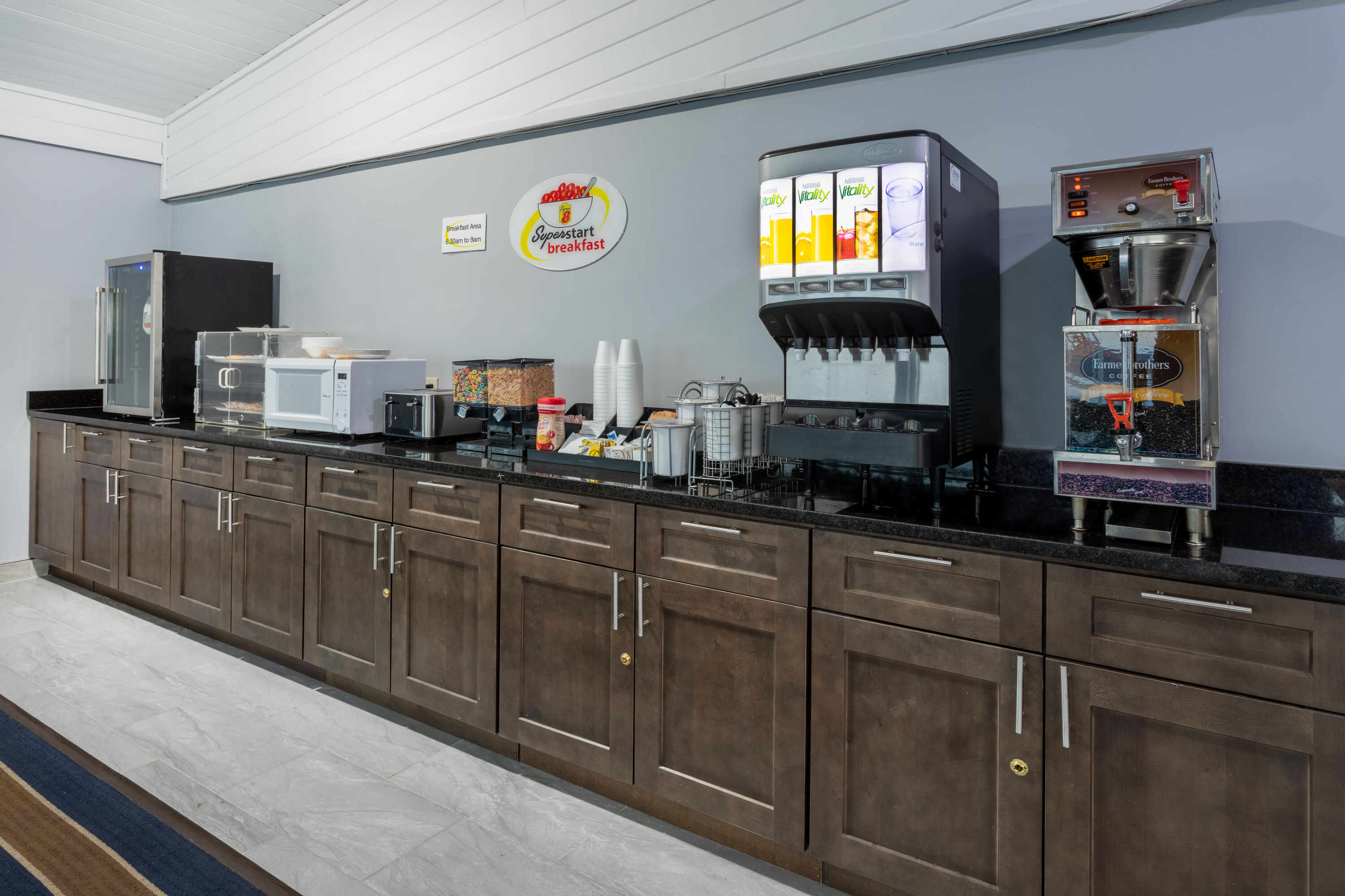 Free breakfast at Super 8 by Wyndham Missouri Valley in Missouri Valley, Iowa