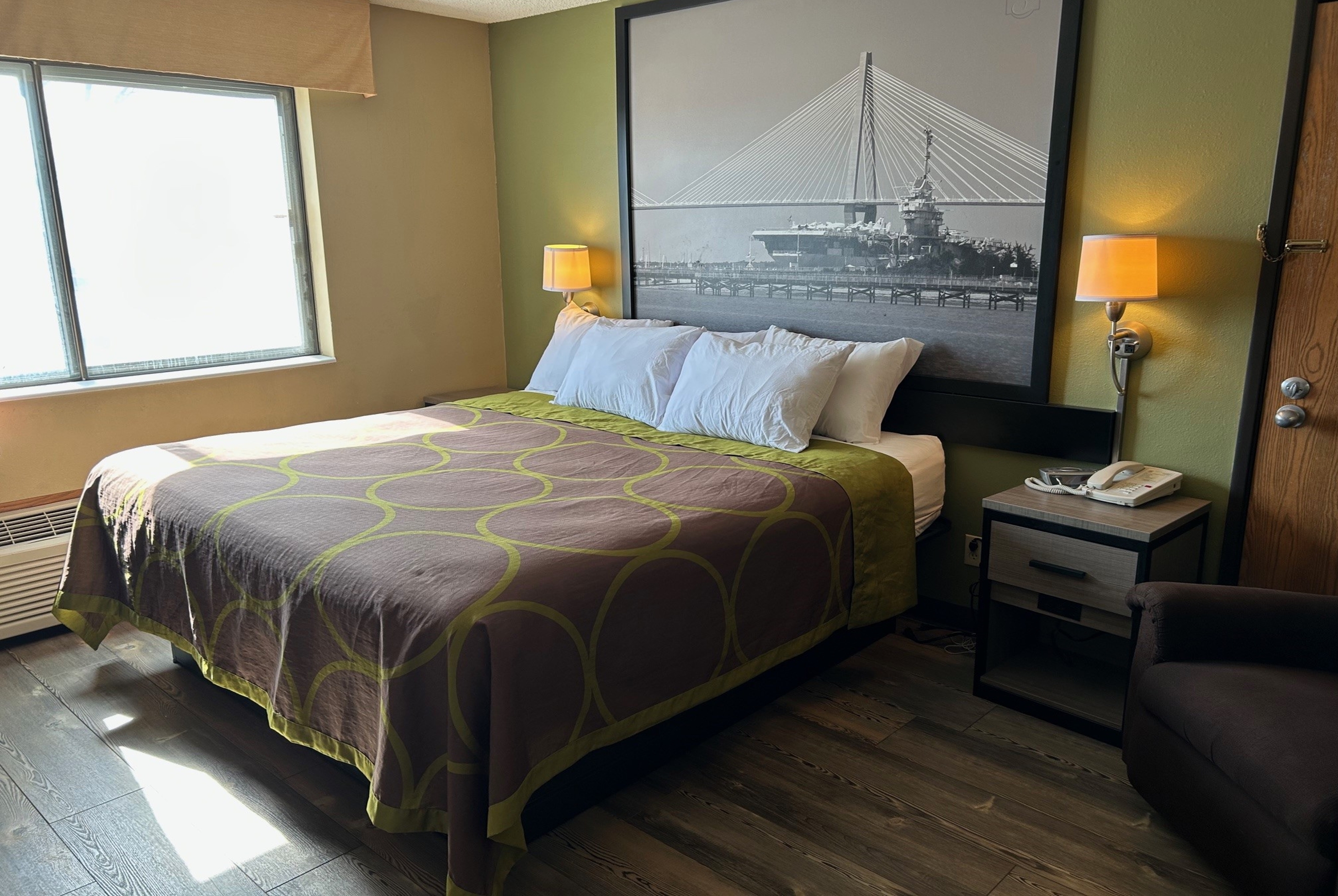 Guest room at the Super 8 by Wyndham Perry IA in Perry, Iowa