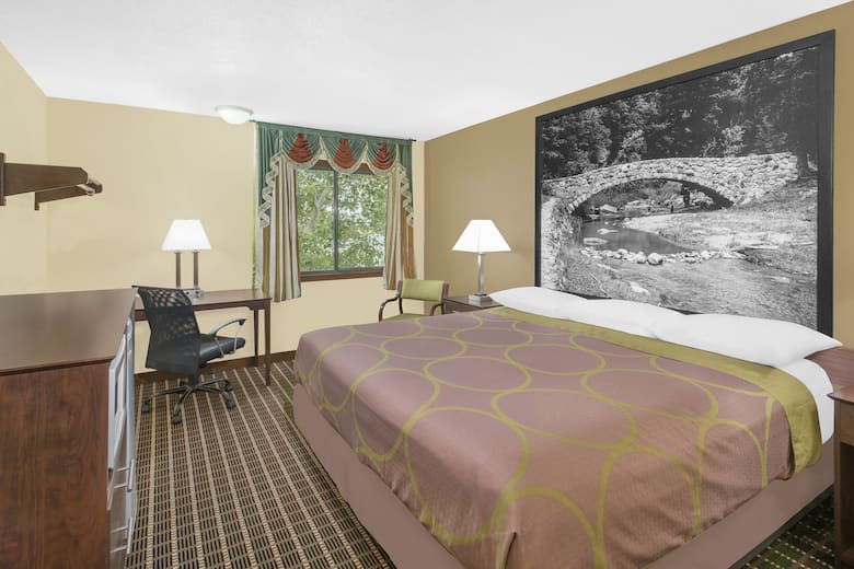 Guest room at the Super 8 Webster City IA in Webster City, Iowa