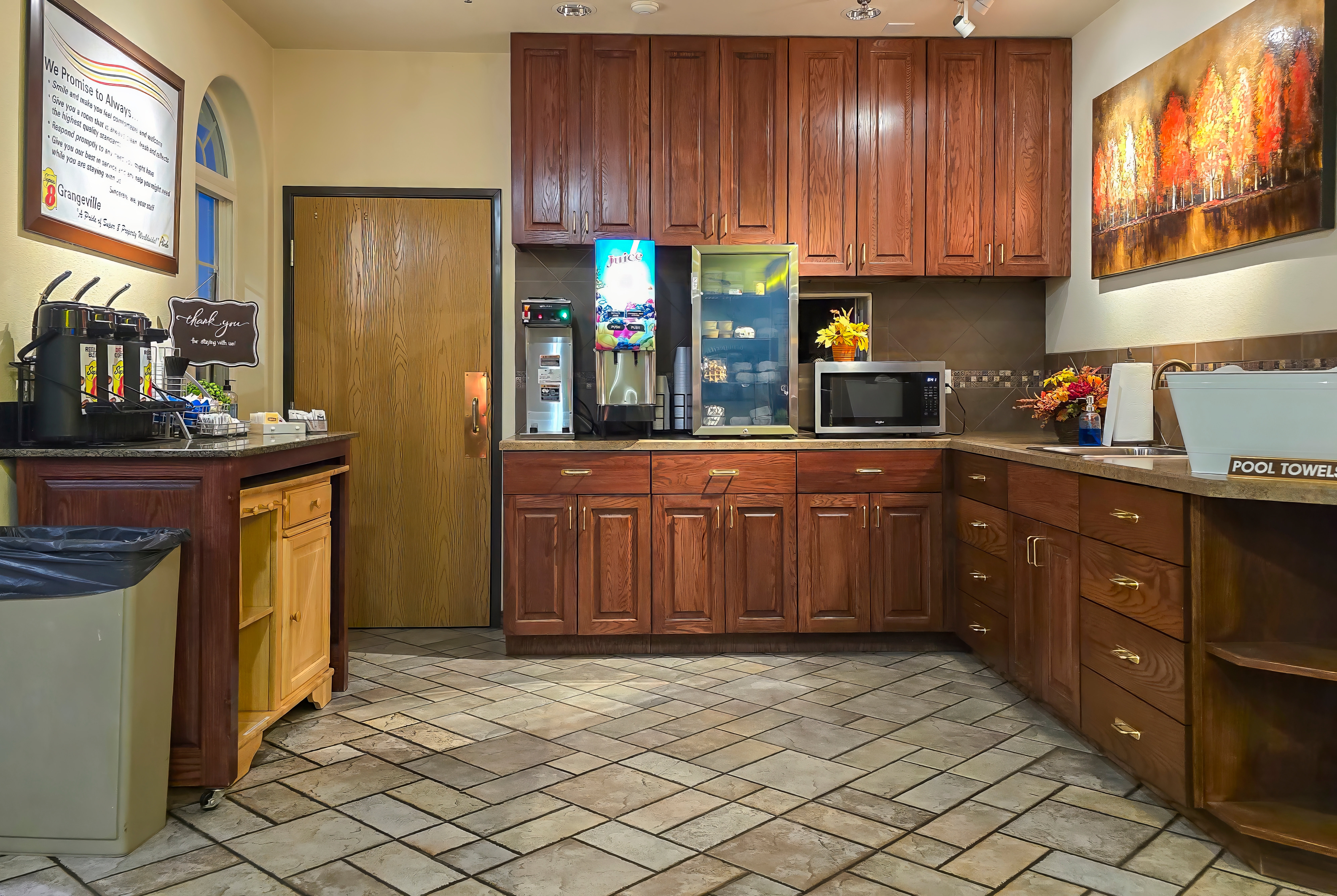 Free breakfast at Super 8 by Wyndham Grangeville in Grangeville, Idaho