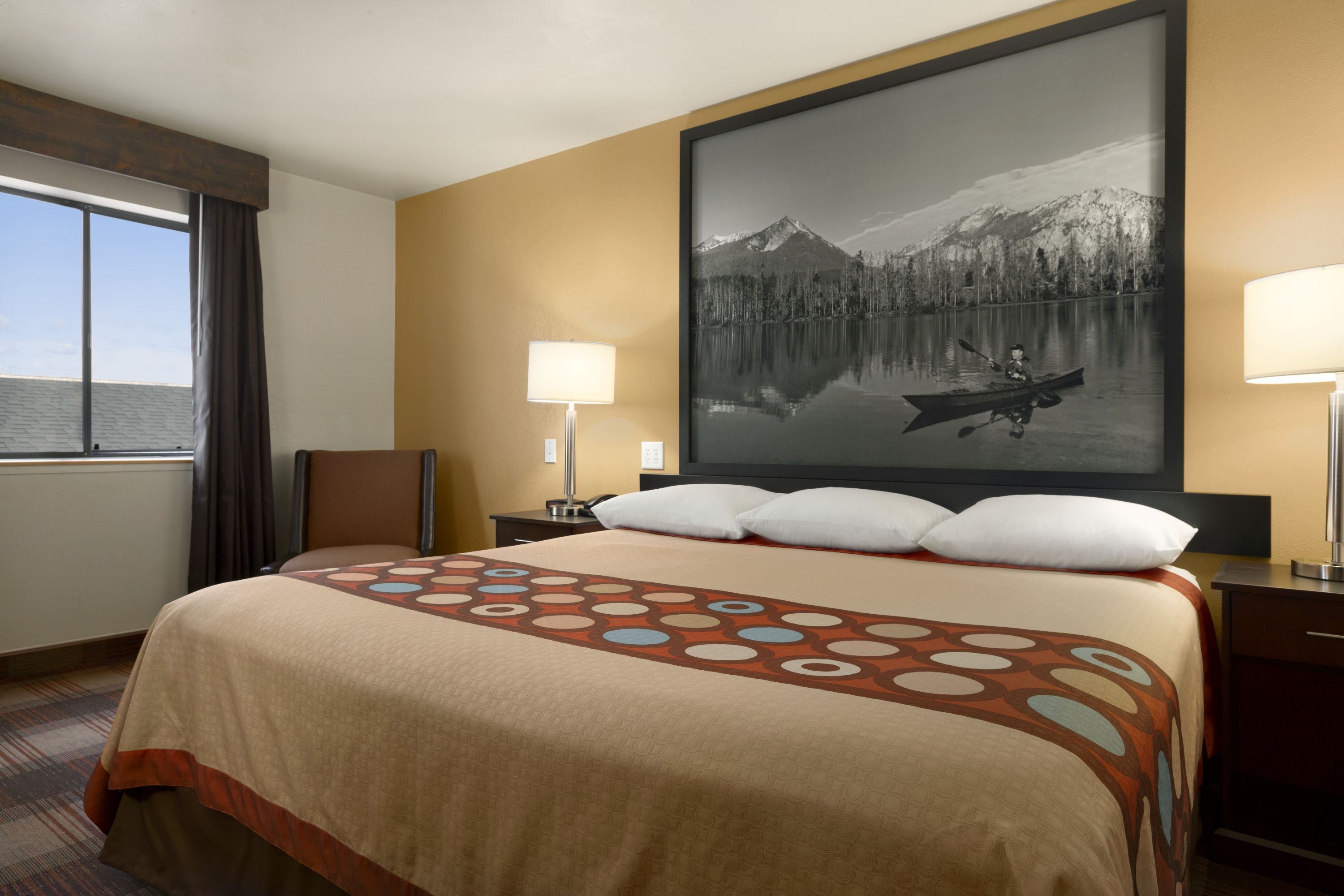 Guest room at the Super 8 by Wyndham Idaho Falls in Idaho Falls, Idaho