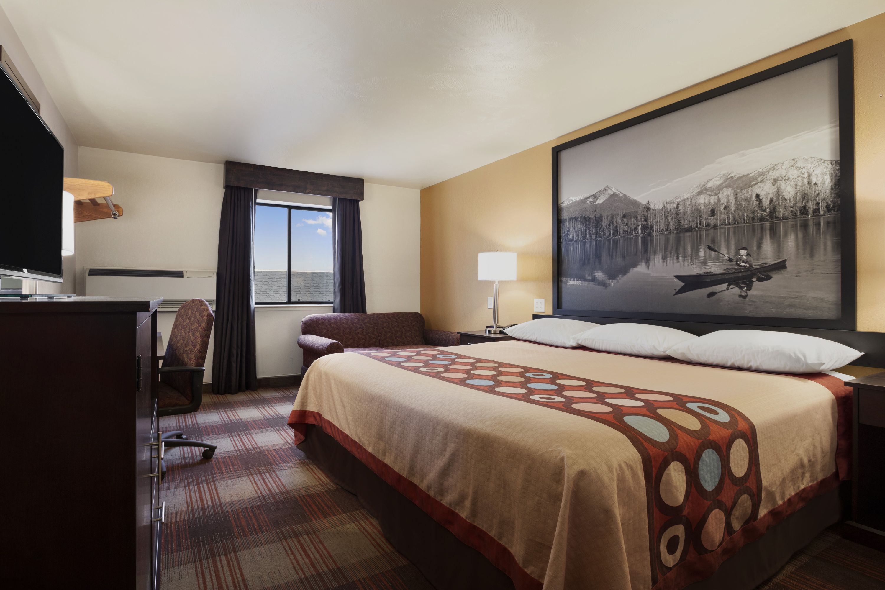 Guest room at the Super 8 by Wyndham Idaho Falls in Idaho Falls, Idaho