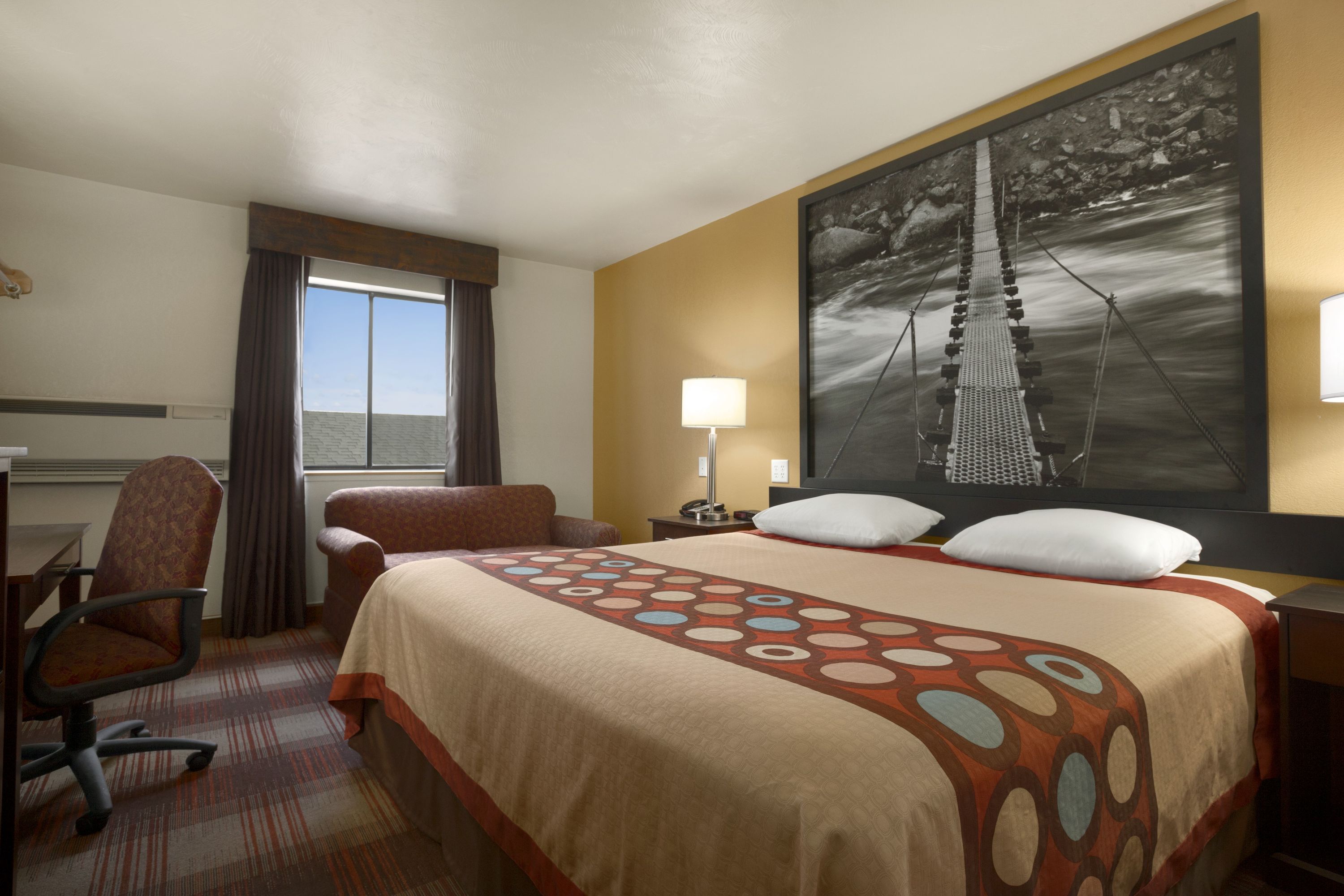 Guest room at the Super 8 by Wyndham Idaho Falls in Idaho Falls, Idaho