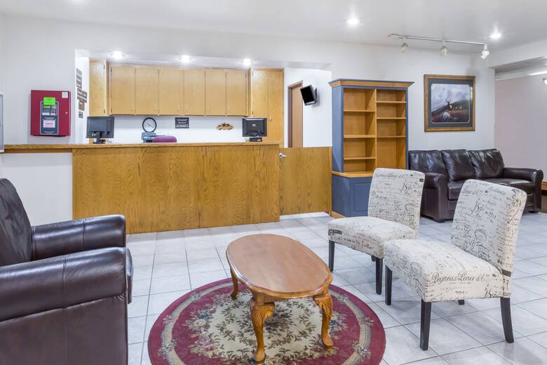 Super 8 Rexburg hotel lobby in Rexburg, Idaho