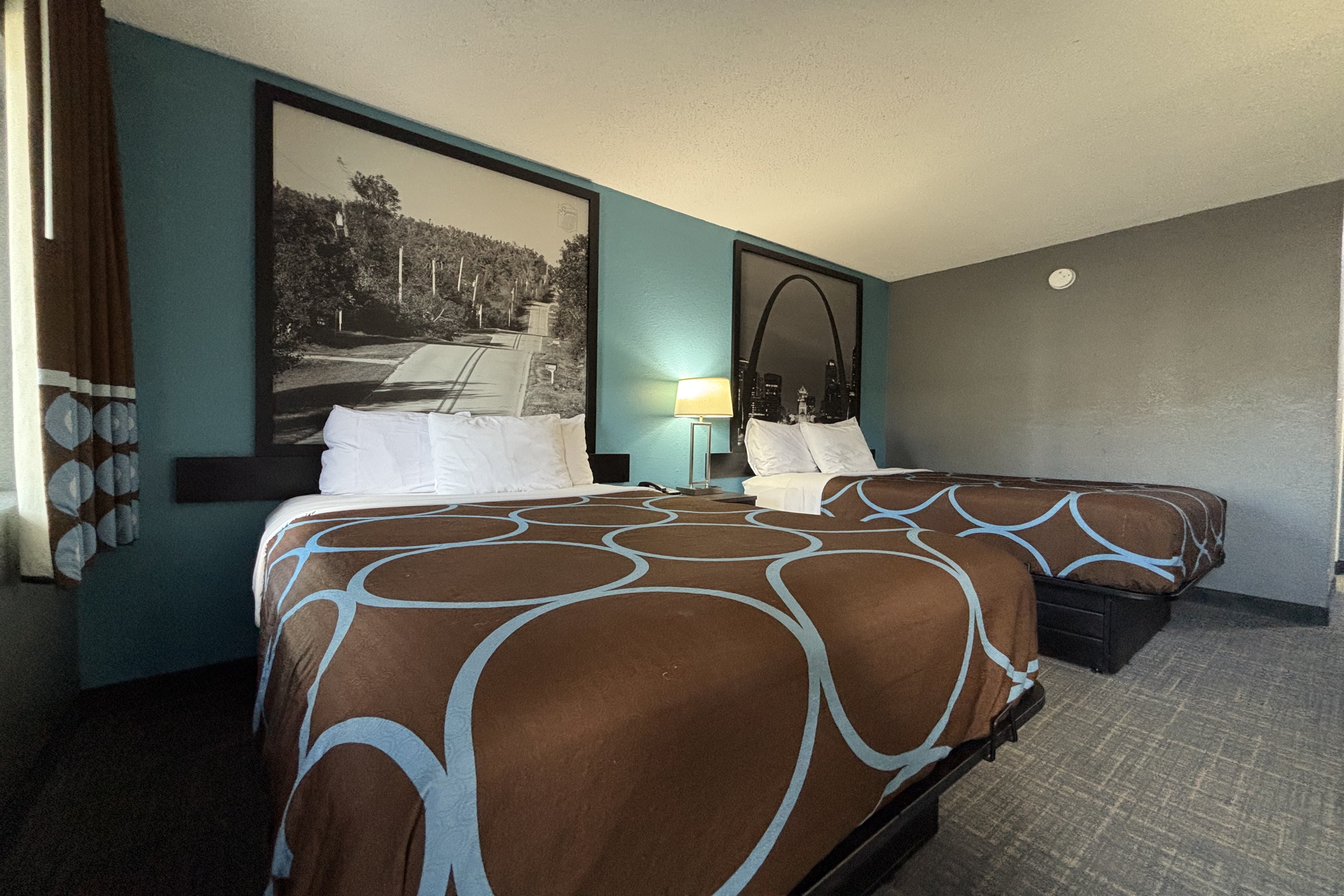 Guest room at the Super 8 by Wyndham Belleville IL/St. Louis Area in Belleville, Illinois