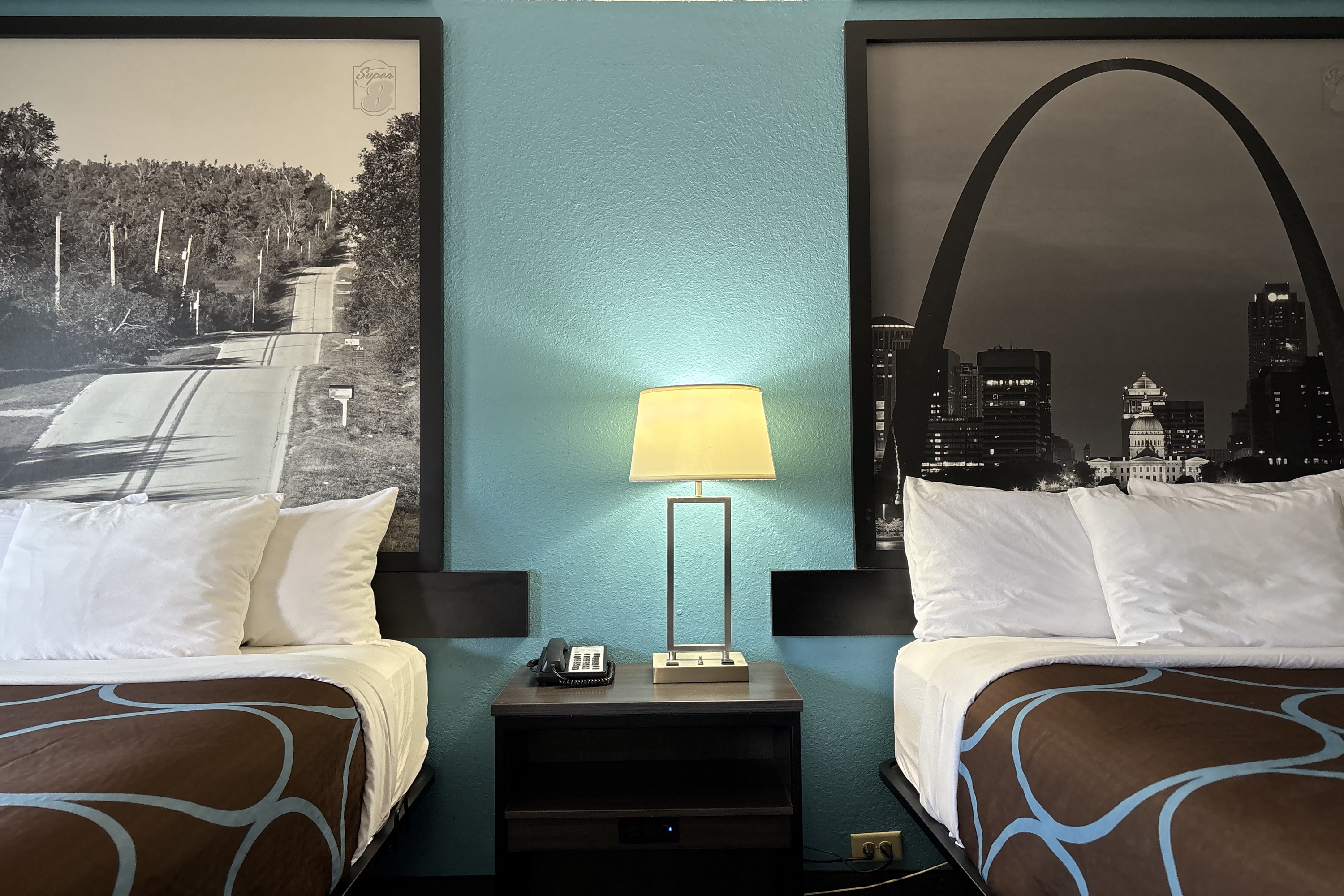 Guest room at the Super 8 by Wyndham Belleville IL/St. Louis Area in Belleville, Illinois