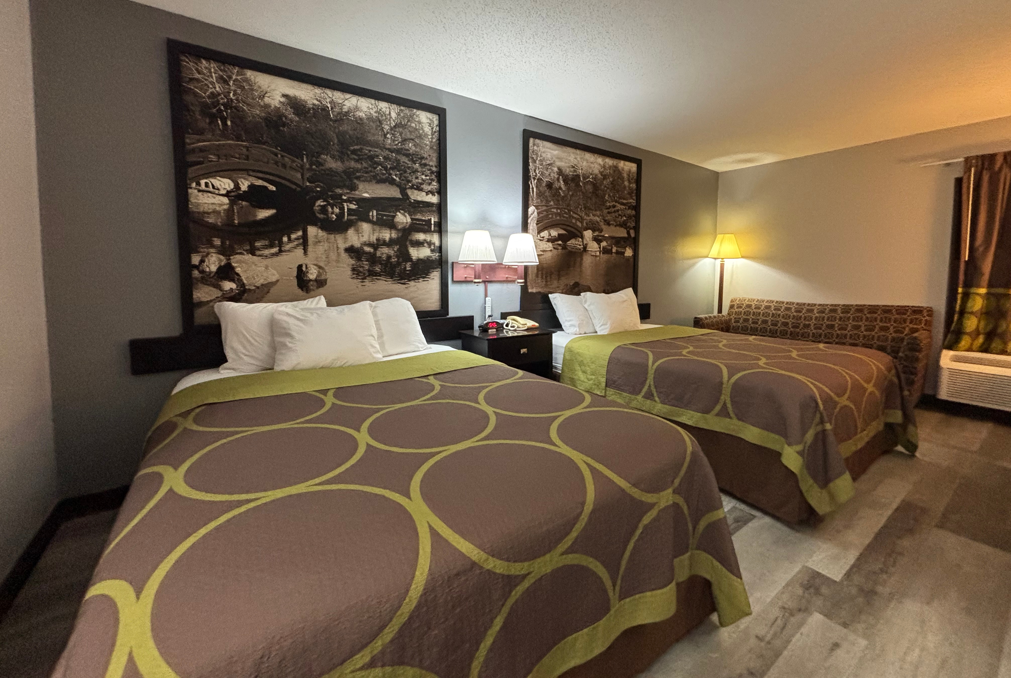 Guest room at the Super 8 by Wyndham Chenoa in chenoa, Illinois