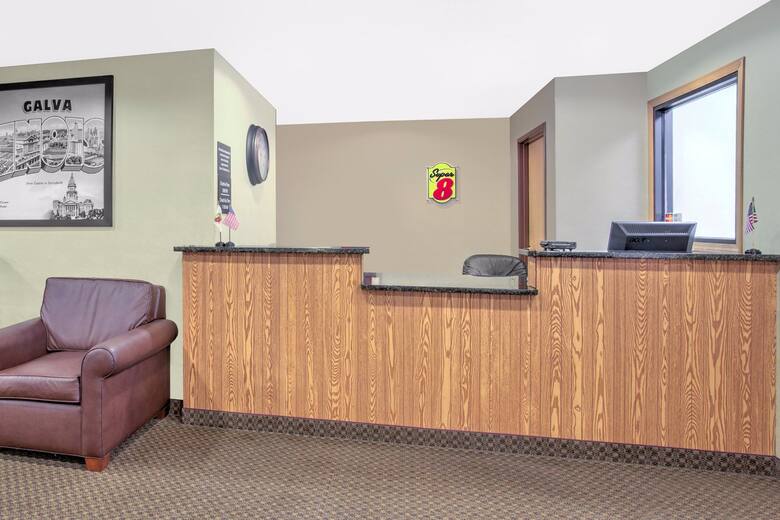 Super 8 Galva hotel lobby in Galva, Illinois