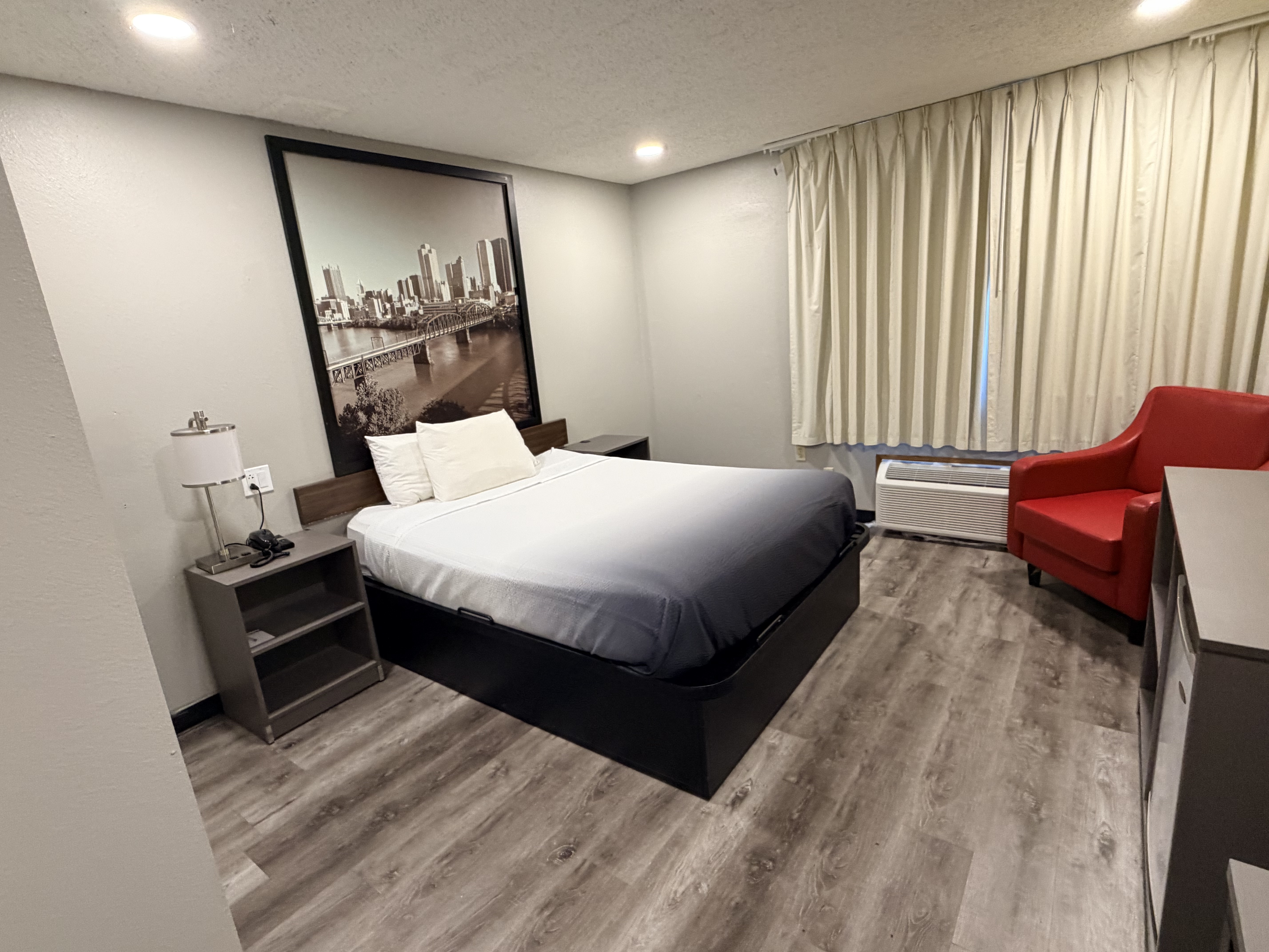 Guest room at the Super 8 by Wyndham Macomb in Macomb, Illinois