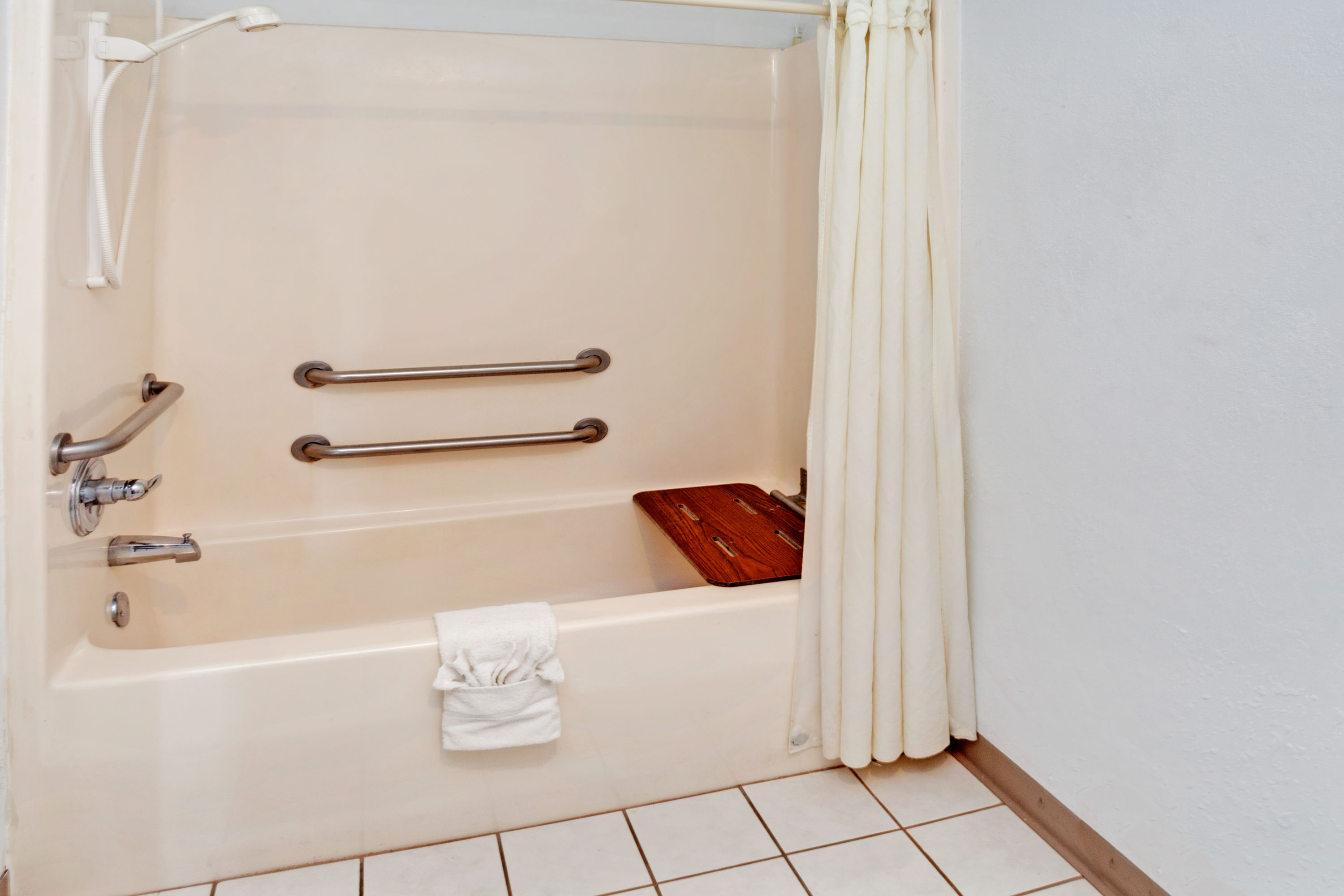 Guest room at the Super 8 by Wyndham Monee in Monee, Illinois