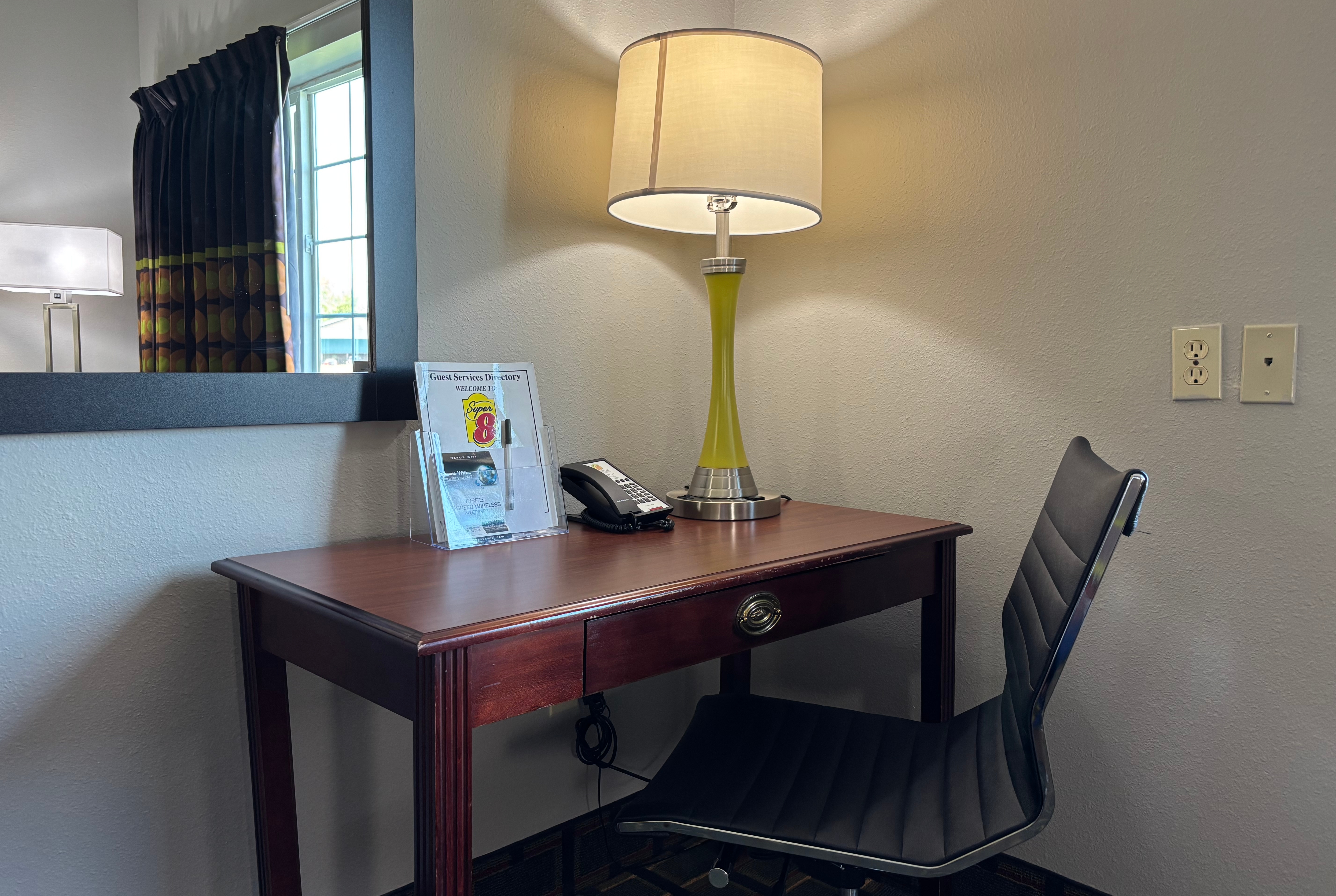 Guest room at the Super 8 by Wyndham Mt. Carmel IL in Mount Carmel, Illinois