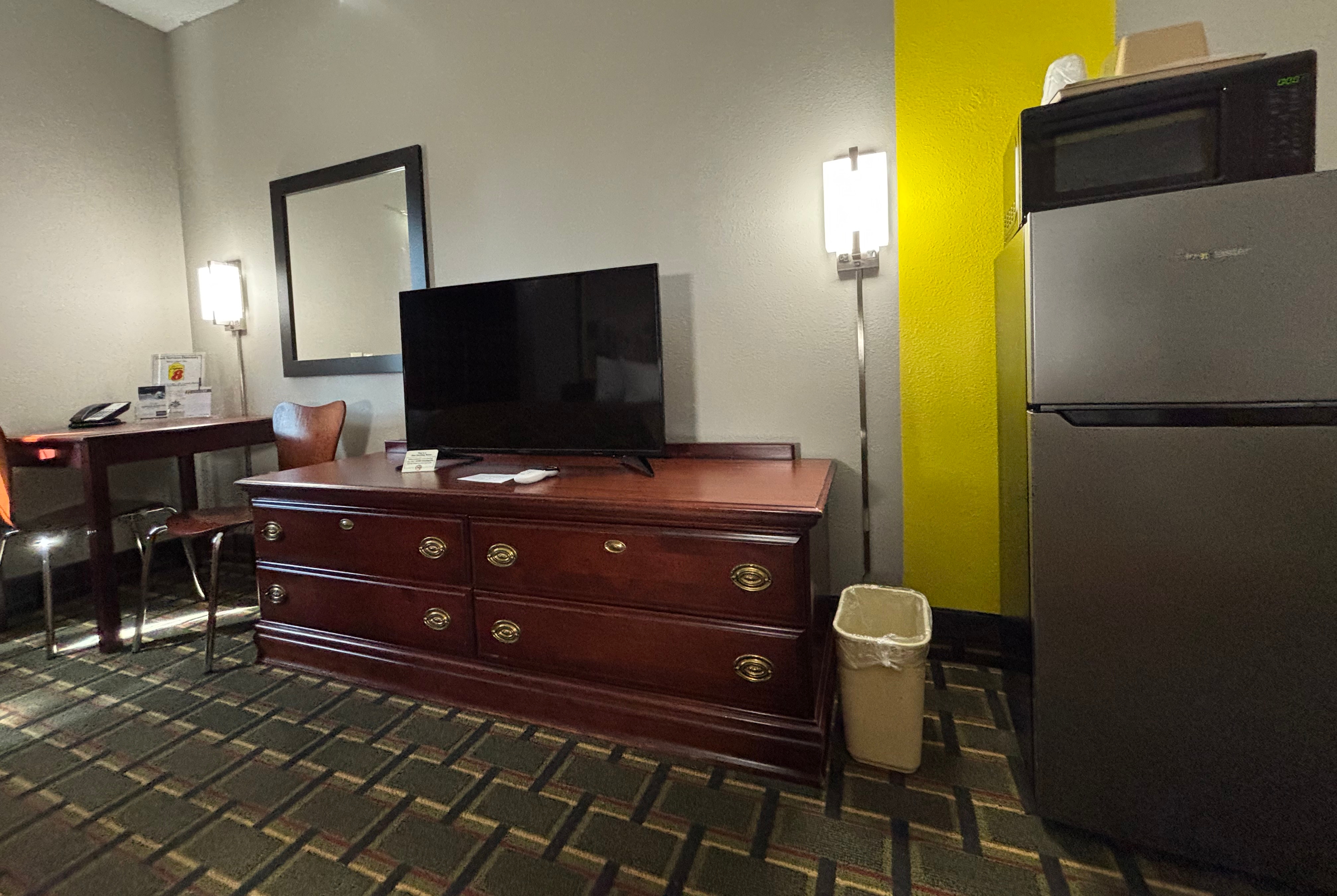 Guest room at the Super 8 by Wyndham Mt. Carmel IL in Mount Carmel, Illinois