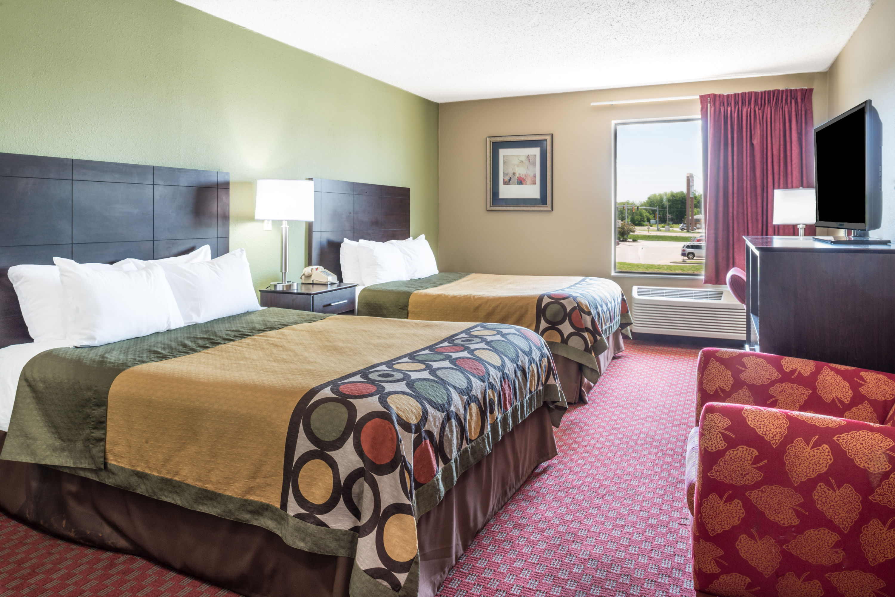 Guest room at the Super 8 by Wyndham Troy IL/St. Louis Area in Troy, Illinois