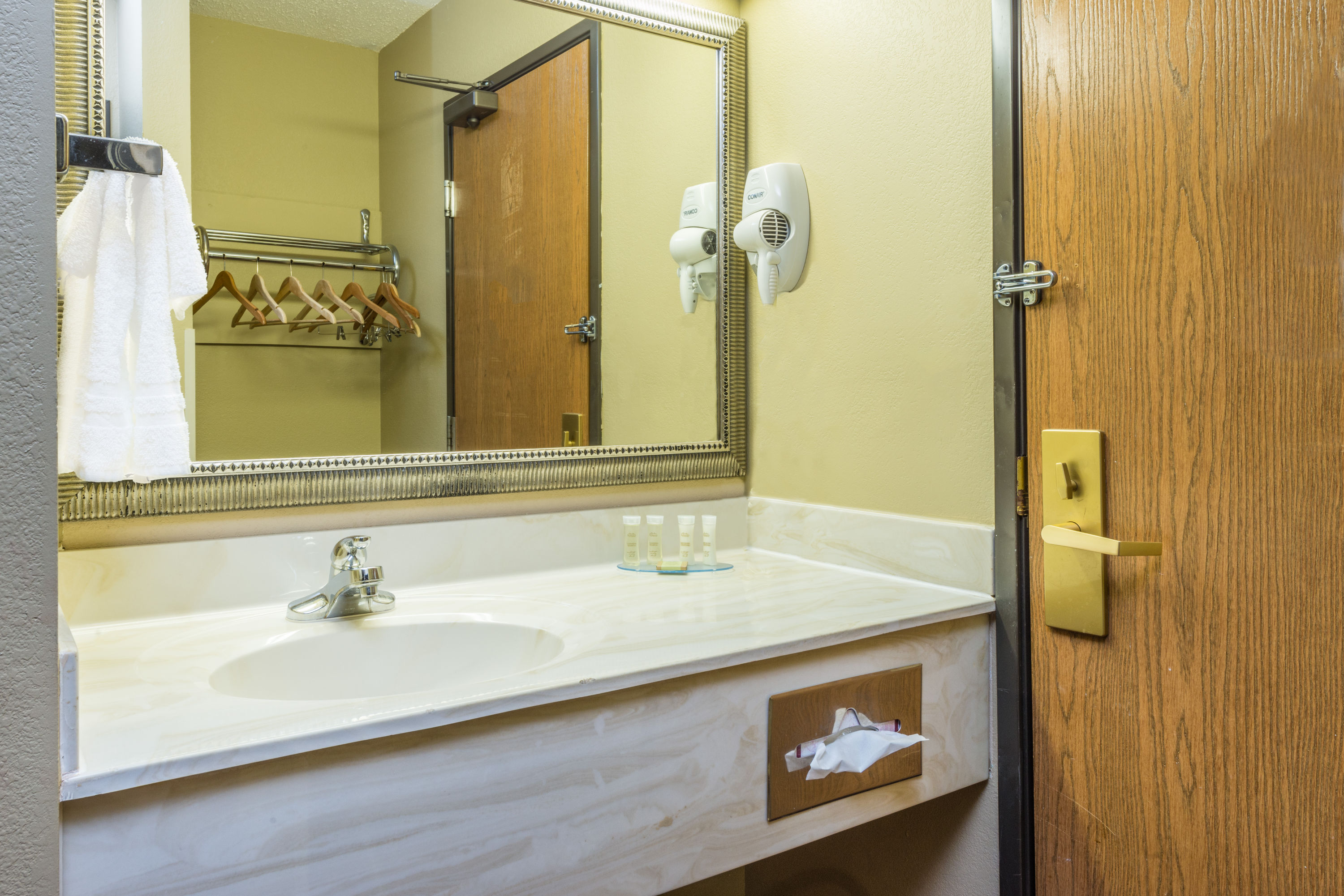 Guest room at the Super 8 by Wyndham Troy IL/St. Louis Area in Troy, Illinois