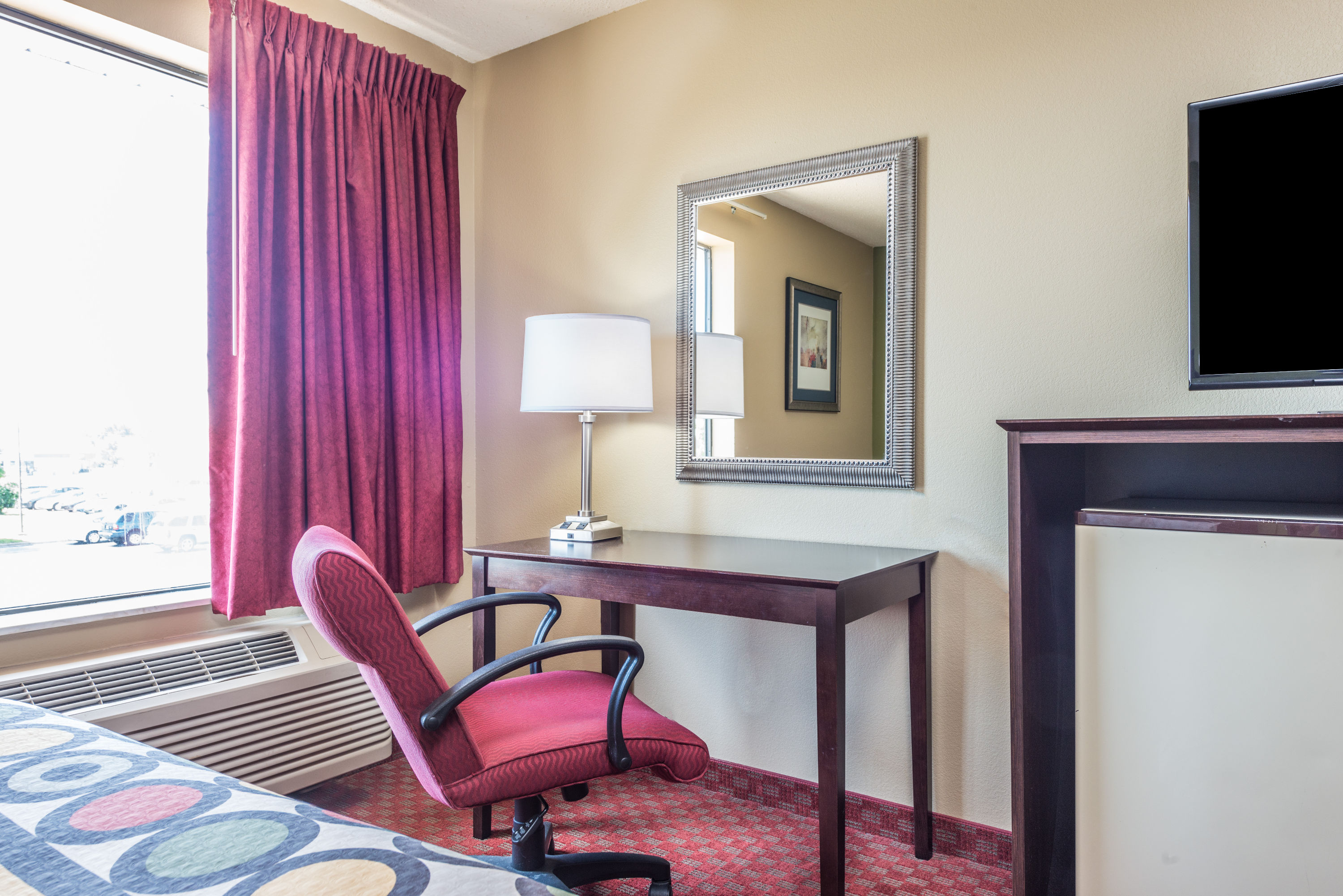Guest room at the Super 8 by Wyndham Troy IL/St. Louis Area in Troy, Illinois
