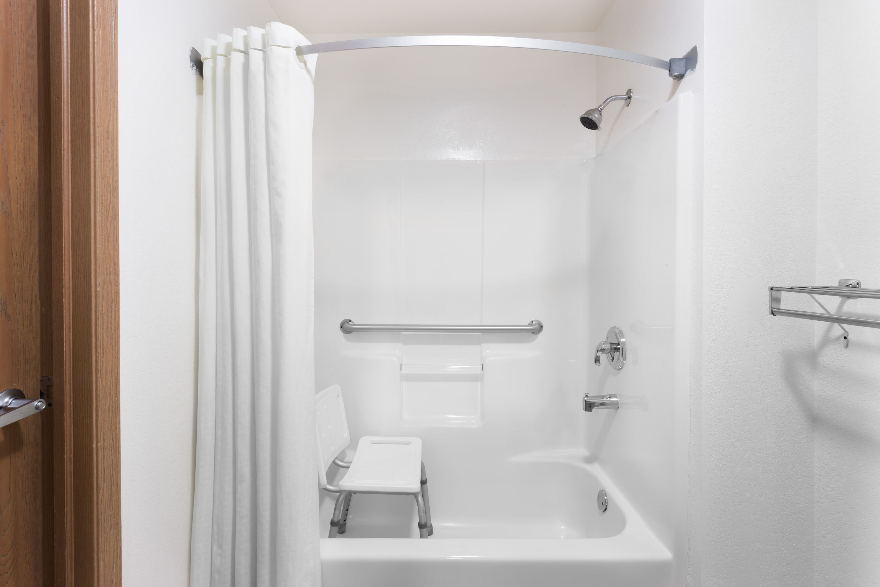 Guest room at the Super 8 by Wyndham Yorkville in Yorkville, Illinois