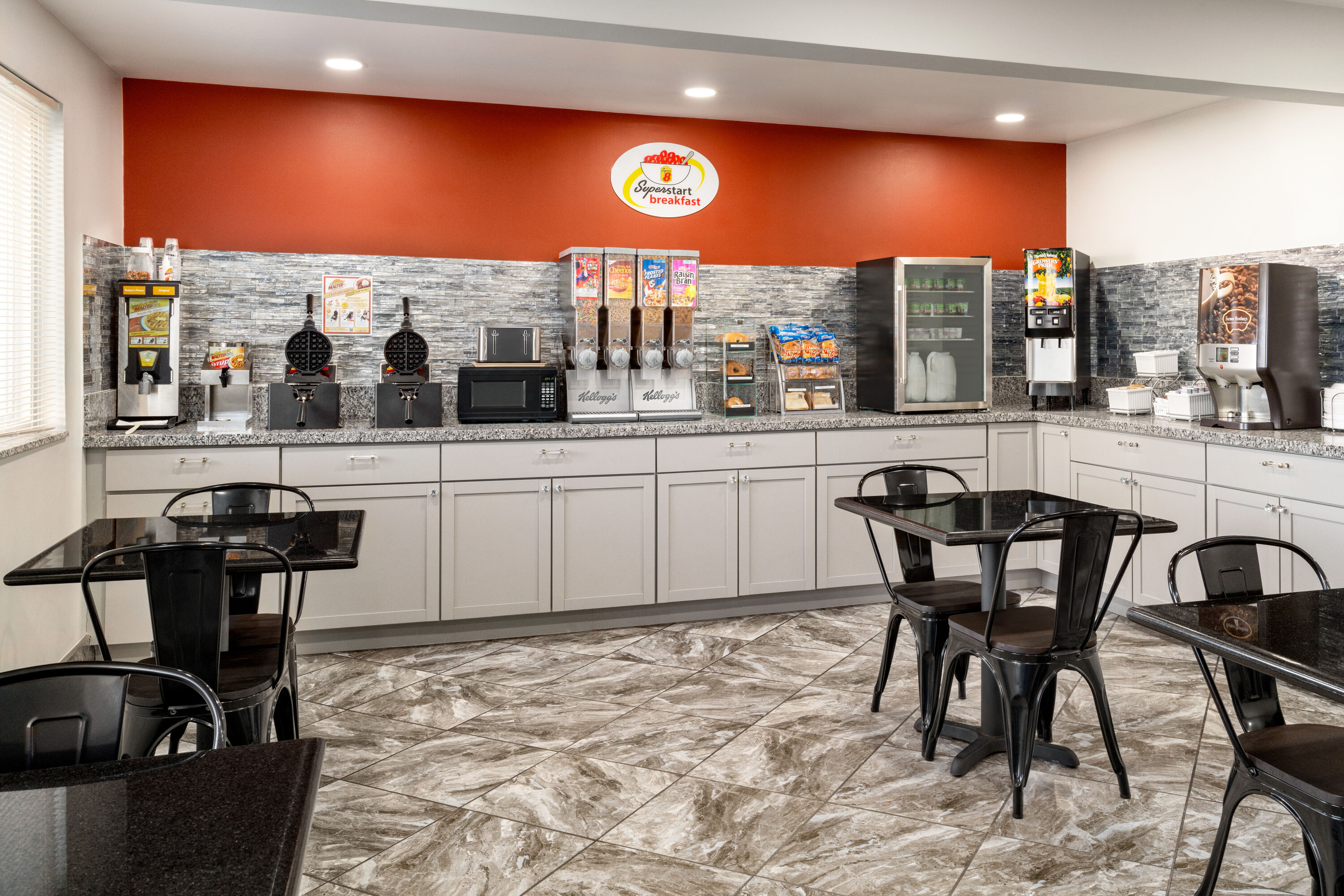 Free breakfast at Super 8 by Wyndham Columbus/Edinburgh in Columbus, Indiana