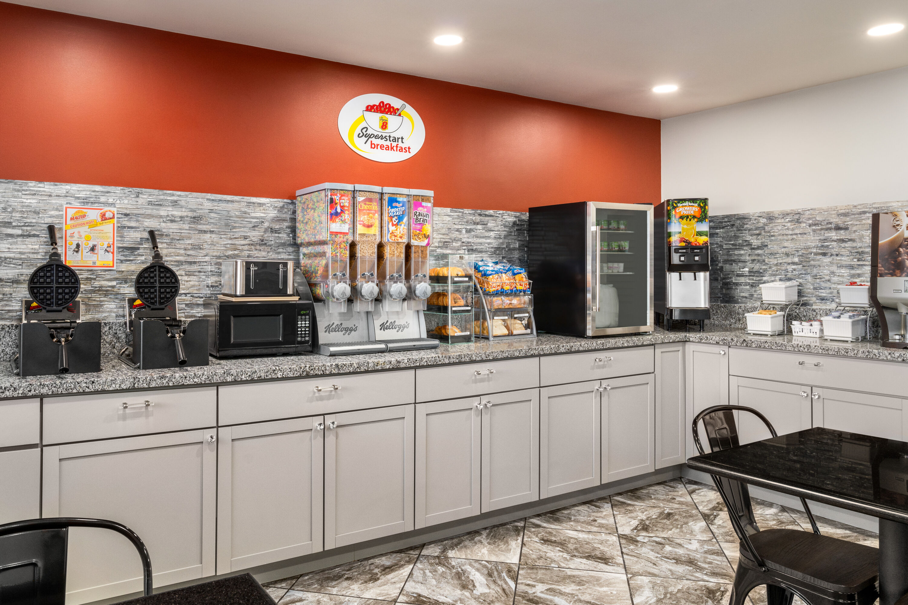 Free breakfast at Super 8 by Wyndham Columbus/Edinburgh in Columbus, Indiana