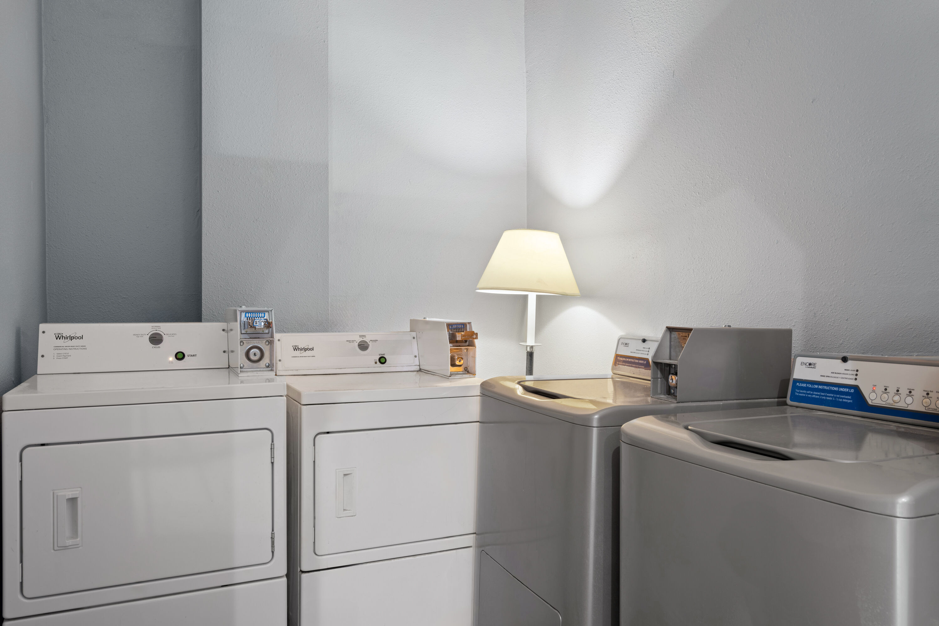 Laundry facilities at Super 8 by Wyndham Fort Wayne in Fort Wayne, Indiana