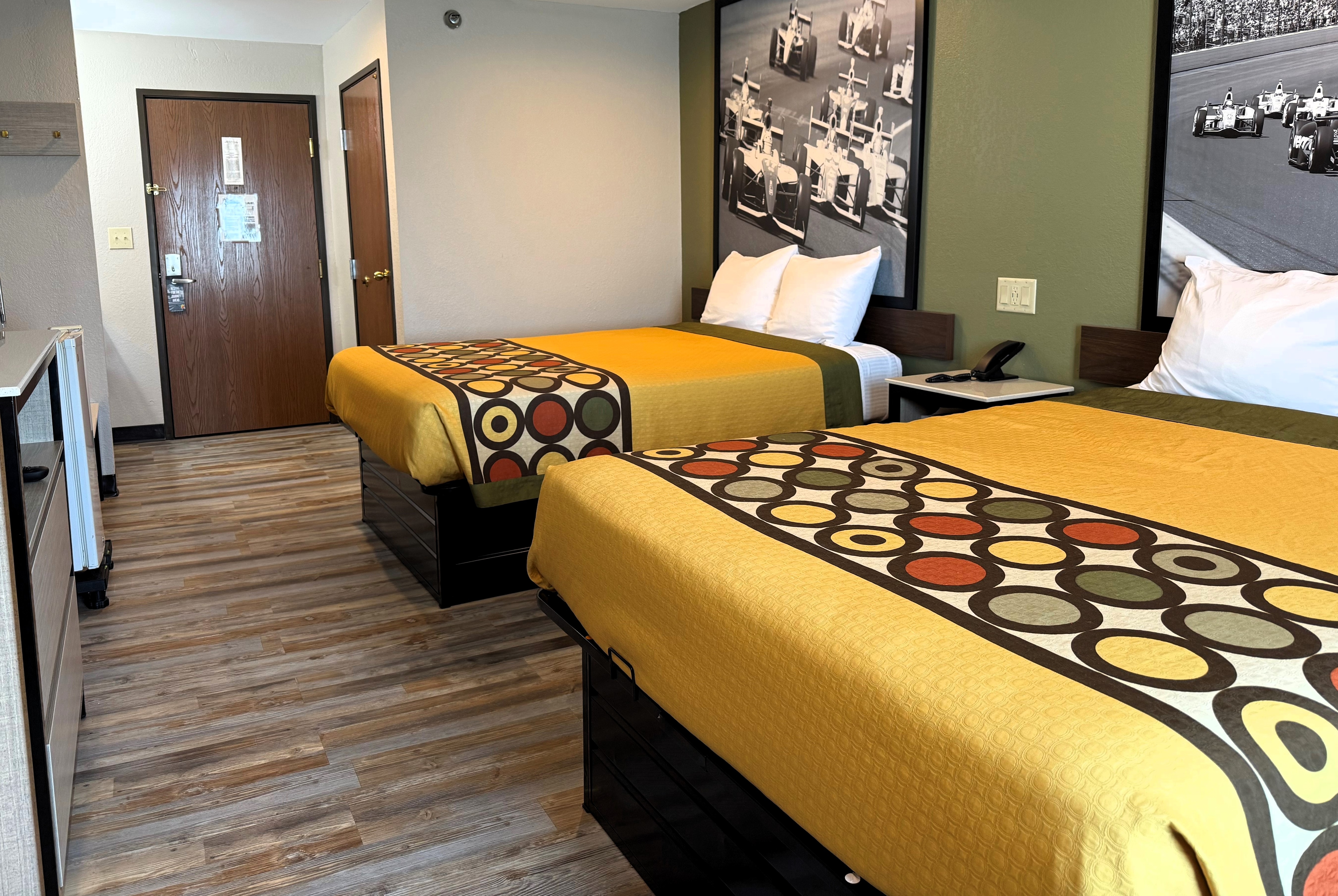 Guest room at the Super 8 by Wyndham Frankfort IN in Frankfort, Indiana