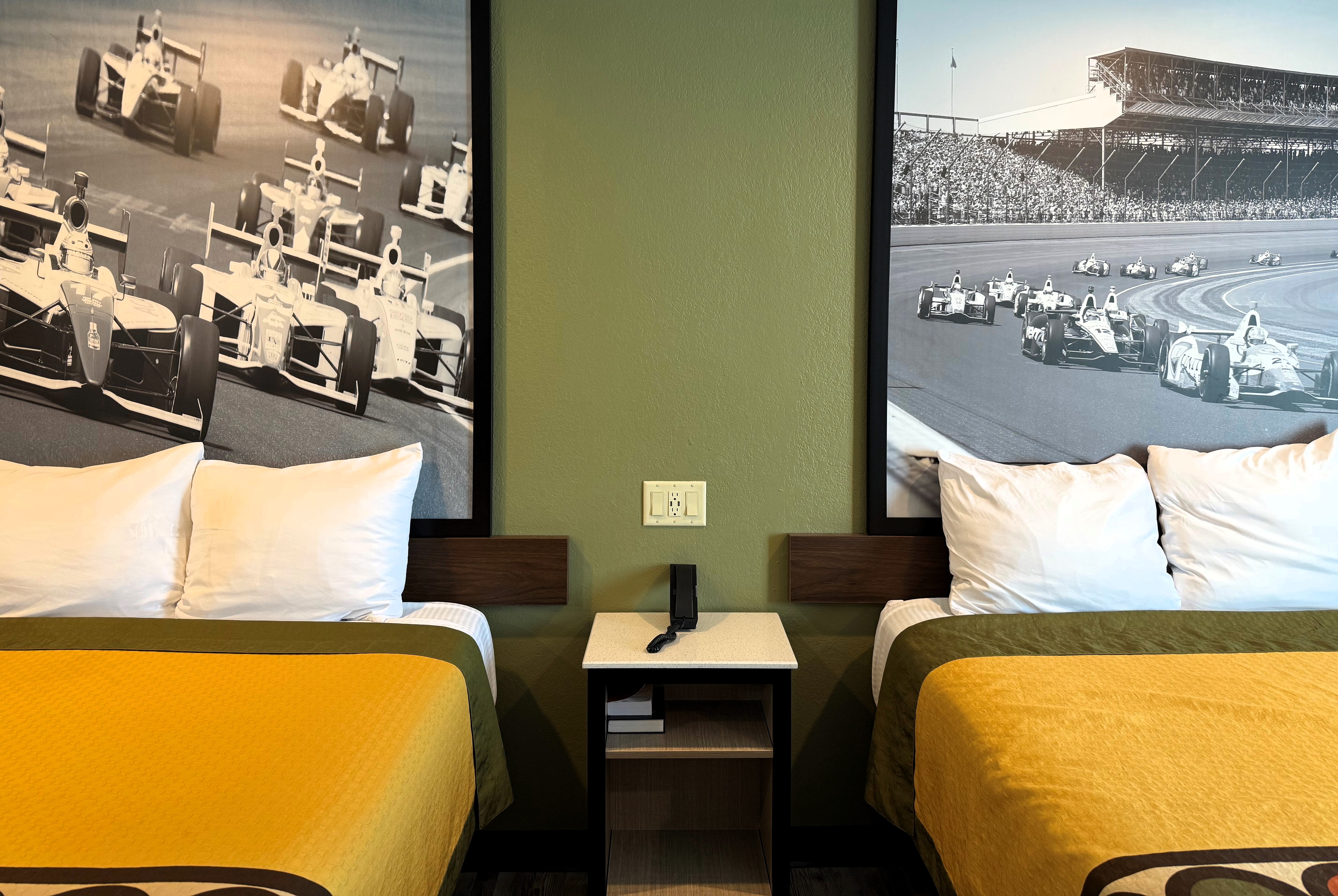 Guest room at the Super 8 by Wyndham Frankfort IN in Frankfort, Indiana