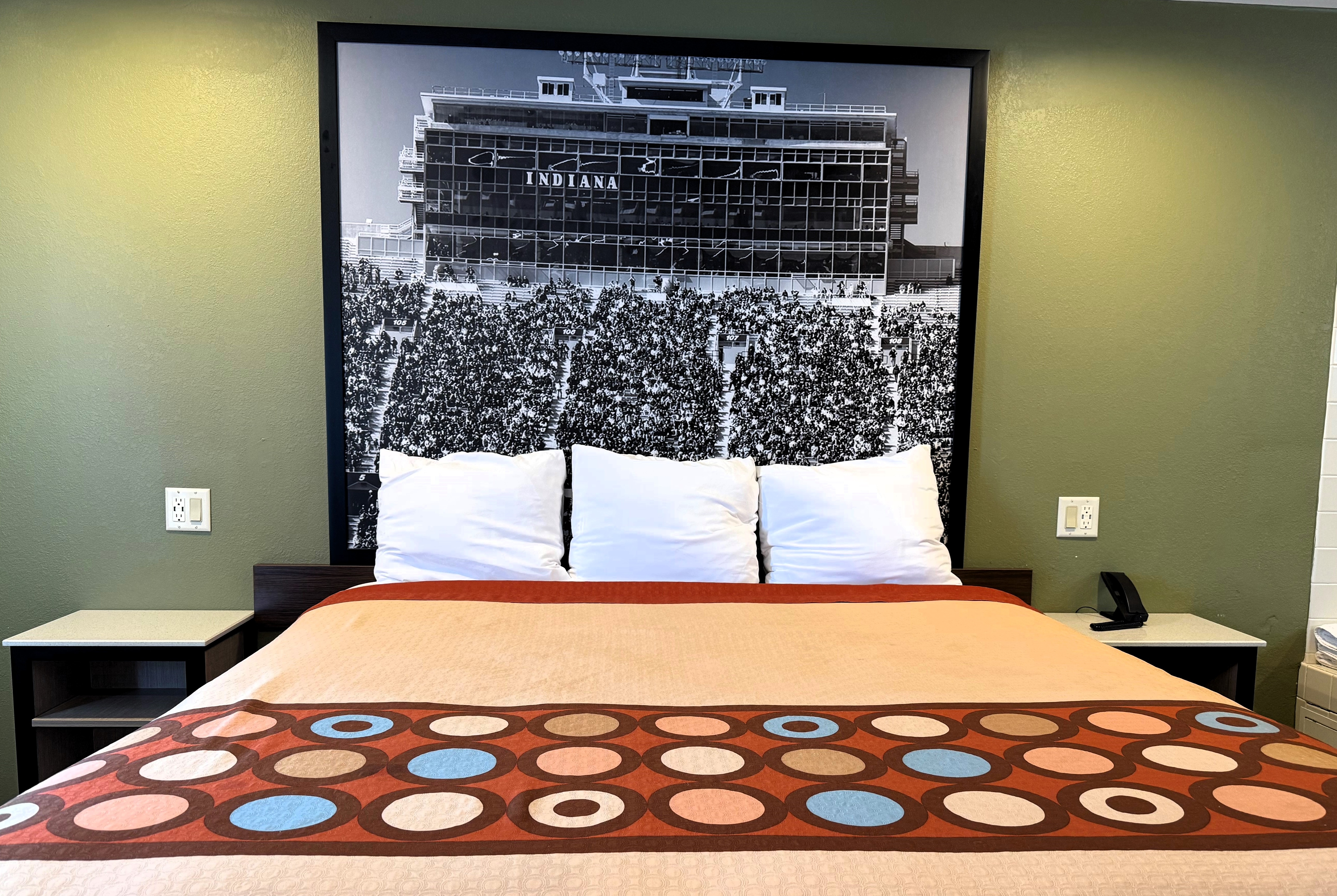 Guest room at the Super 8 by Wyndham Frankfort IN in Frankfort, Indiana