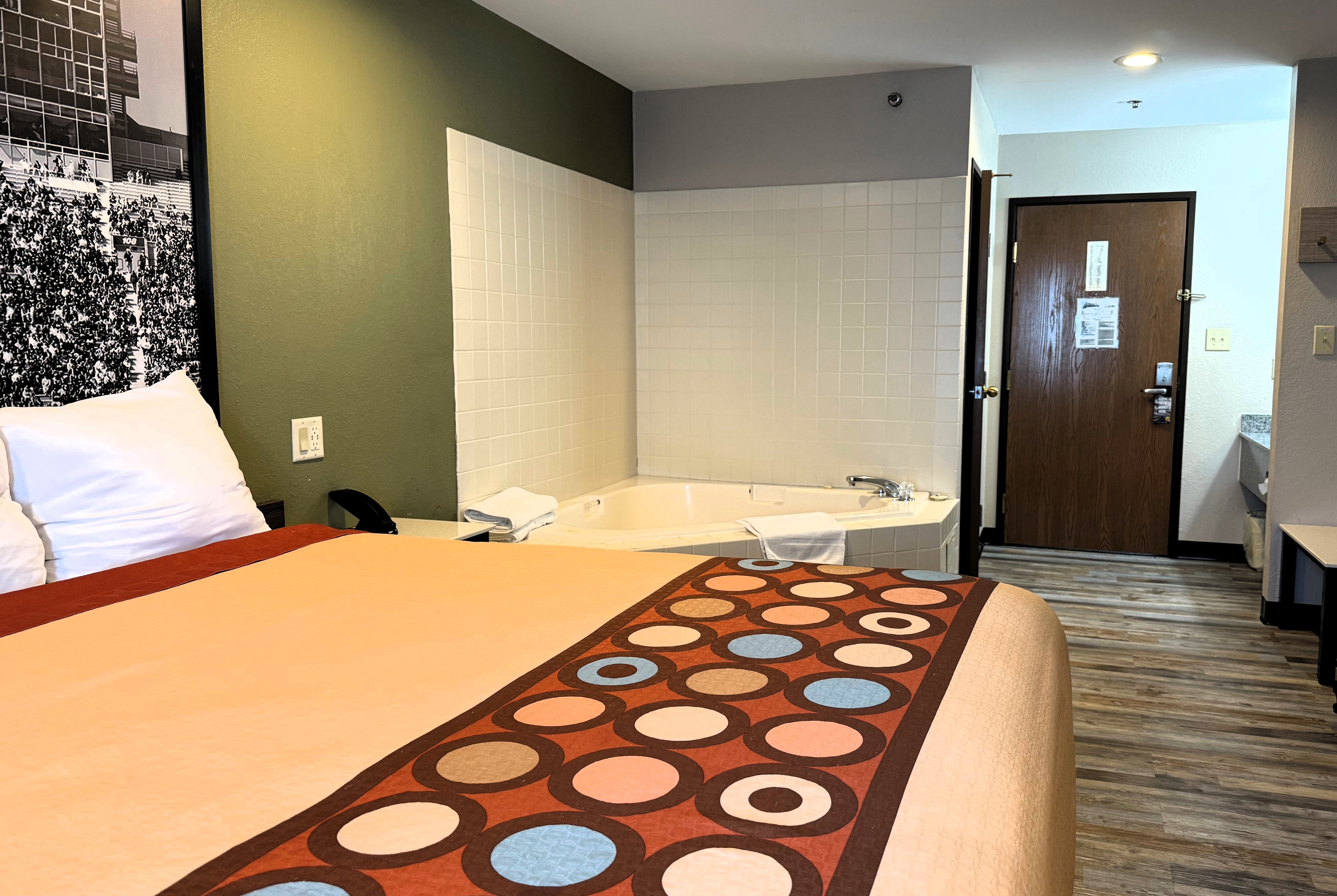 Guest room at the Super 8 by Wyndham Frankfort IN in Frankfort, Indiana