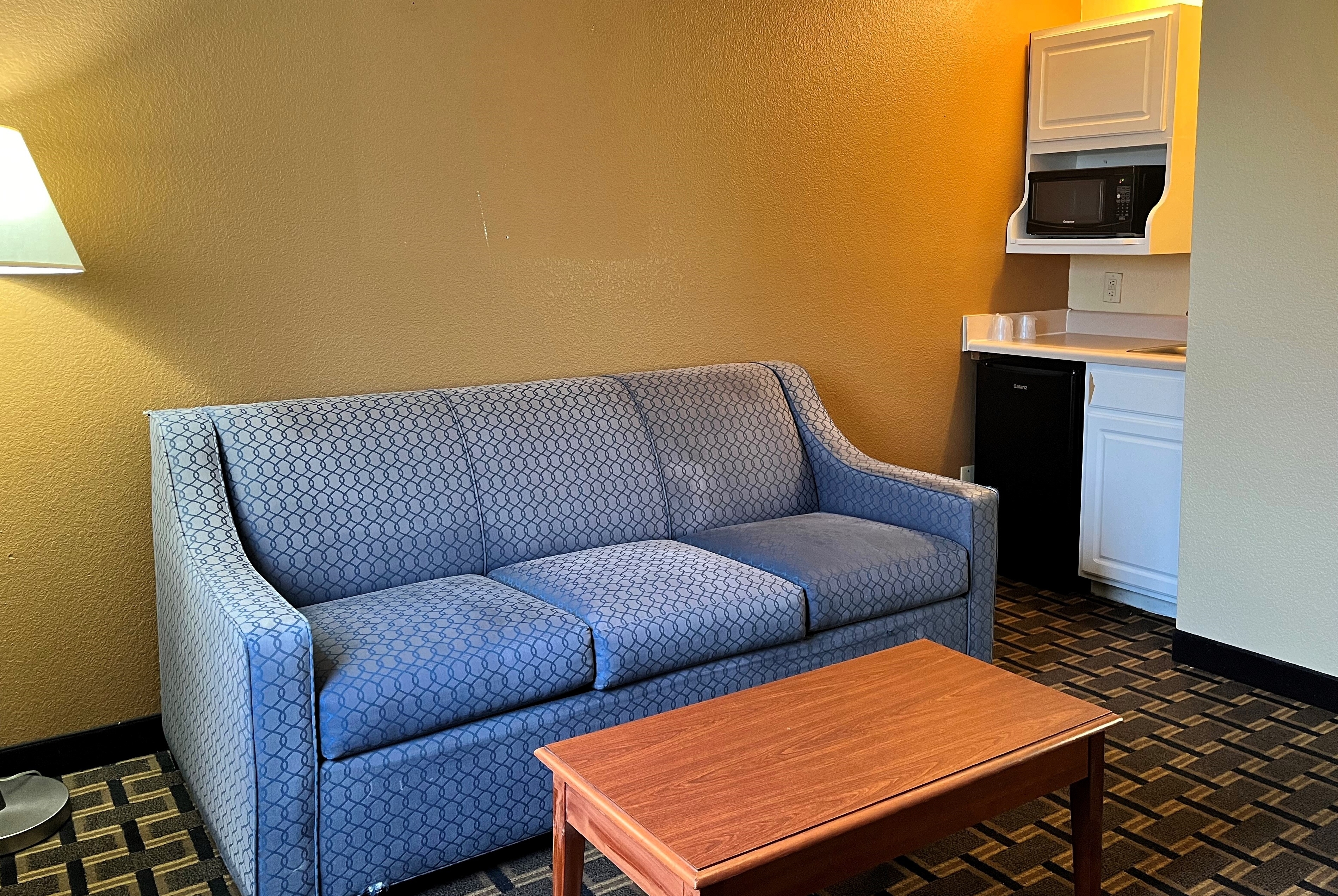 Guest room at the Super 8 by Wyndham Indianapolis/NE/Castleton Area in Indianapolis, Indiana