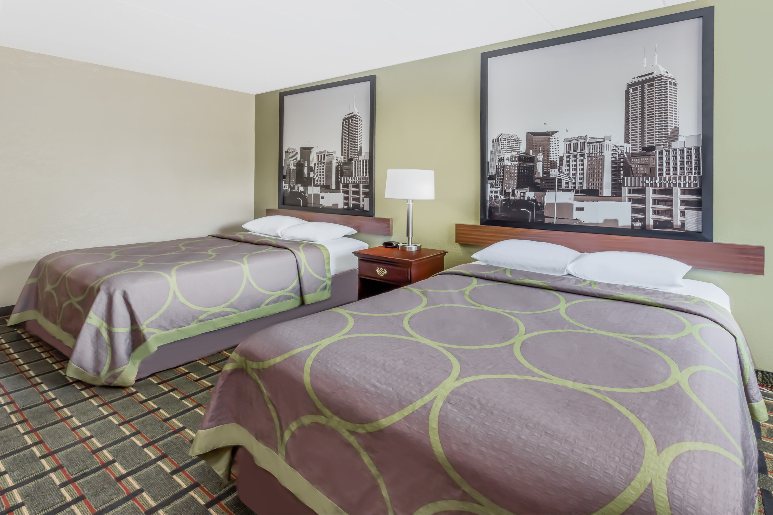 Guest room at the Super 8 by Wyndham Logansport in Logansport, Indiana