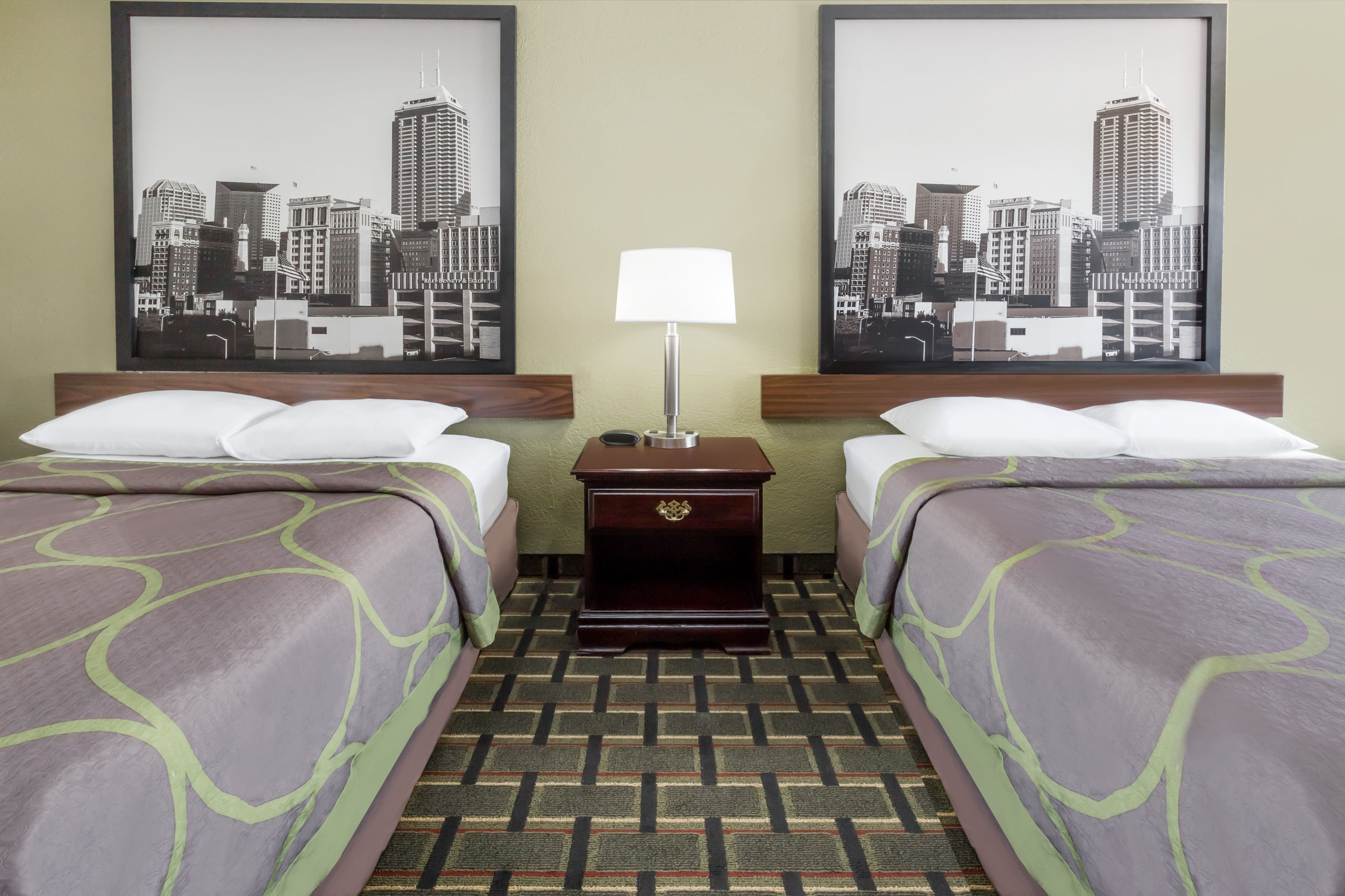 Guest room at the Super 8 by Wyndham Logansport in Logansport, Indiana