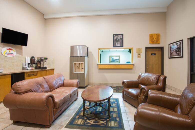 Super 8 Abilene KS hotel lobby in Abilene, Kansas