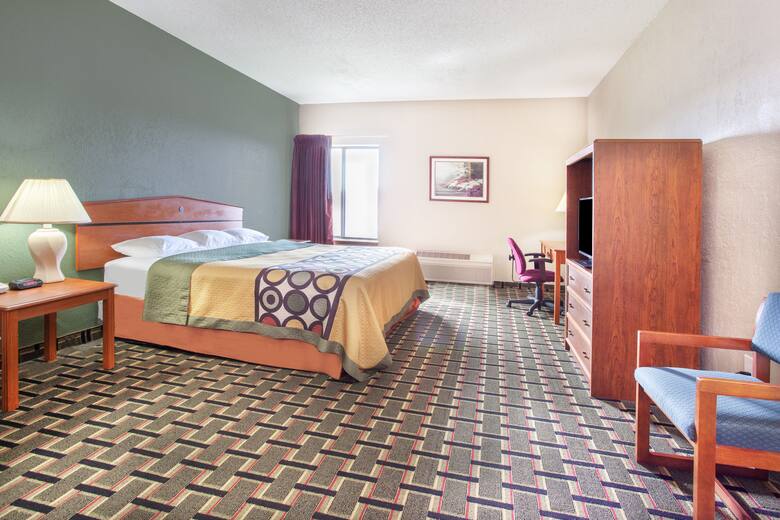 Guest room at the Super 8 Atchison in Atchison, Kansas