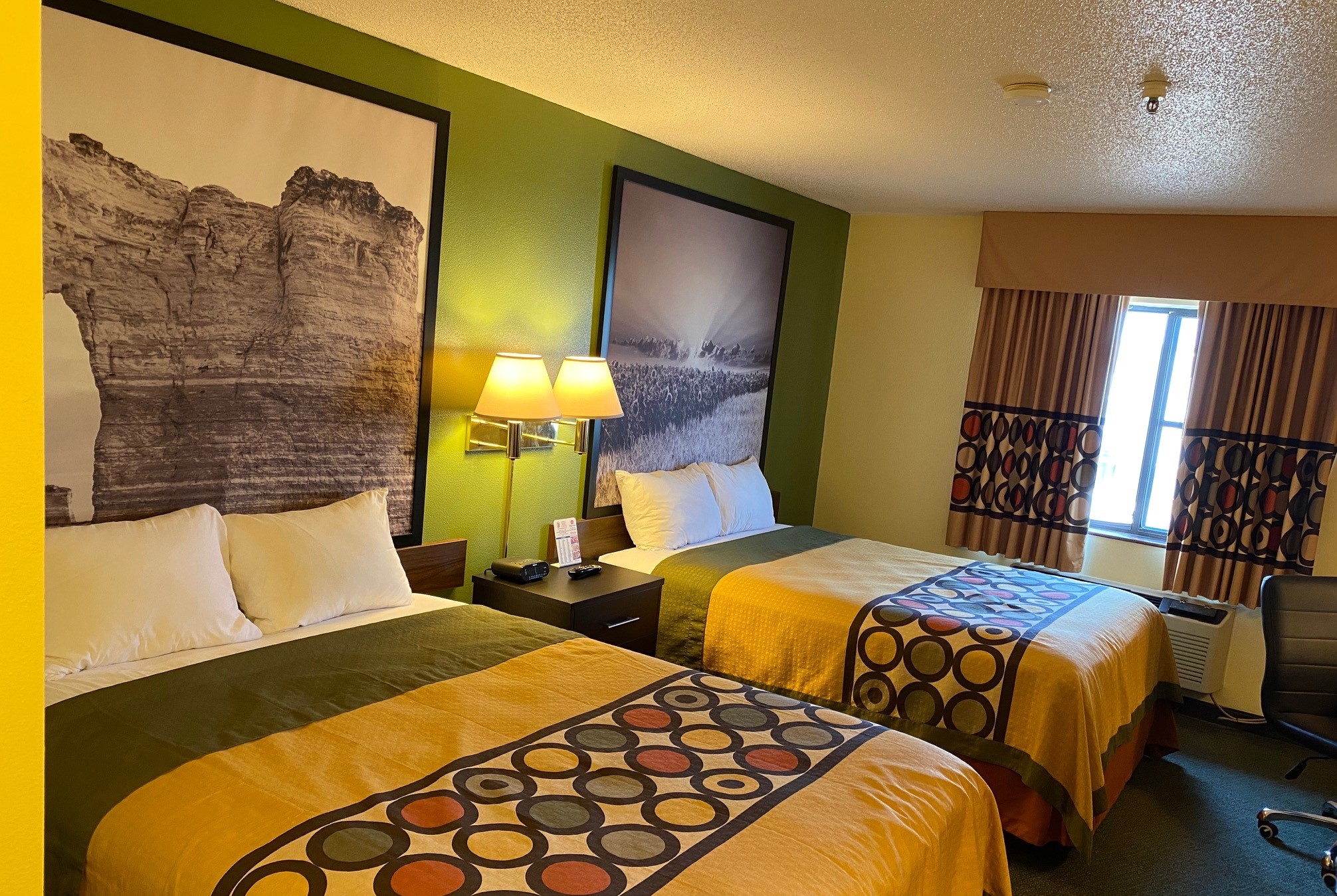 Guest room at the Super 8 by Wyndham Colby in Colby, Kansas