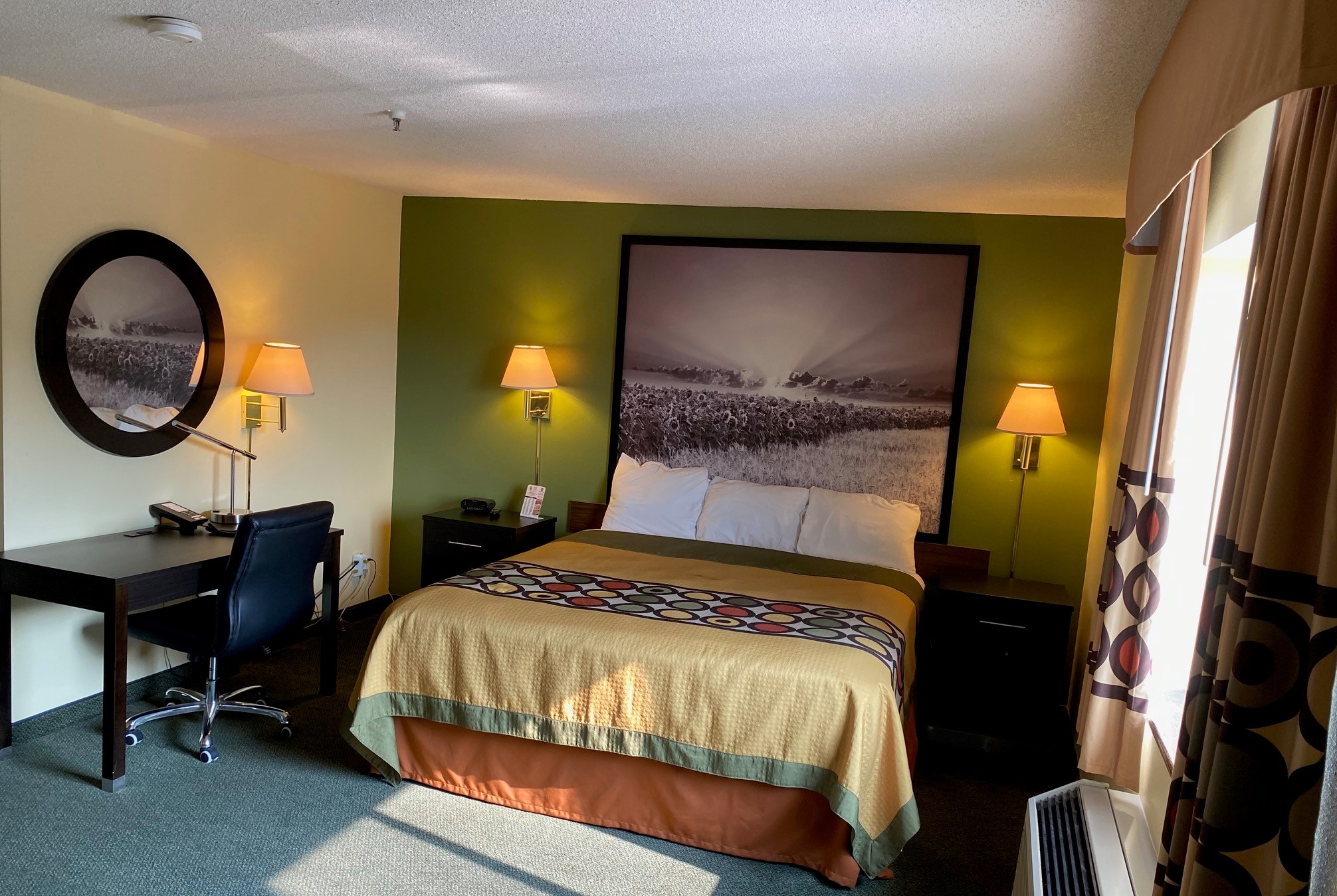 Guest room at the Super 8 by Wyndham Colby in Colby, Kansas