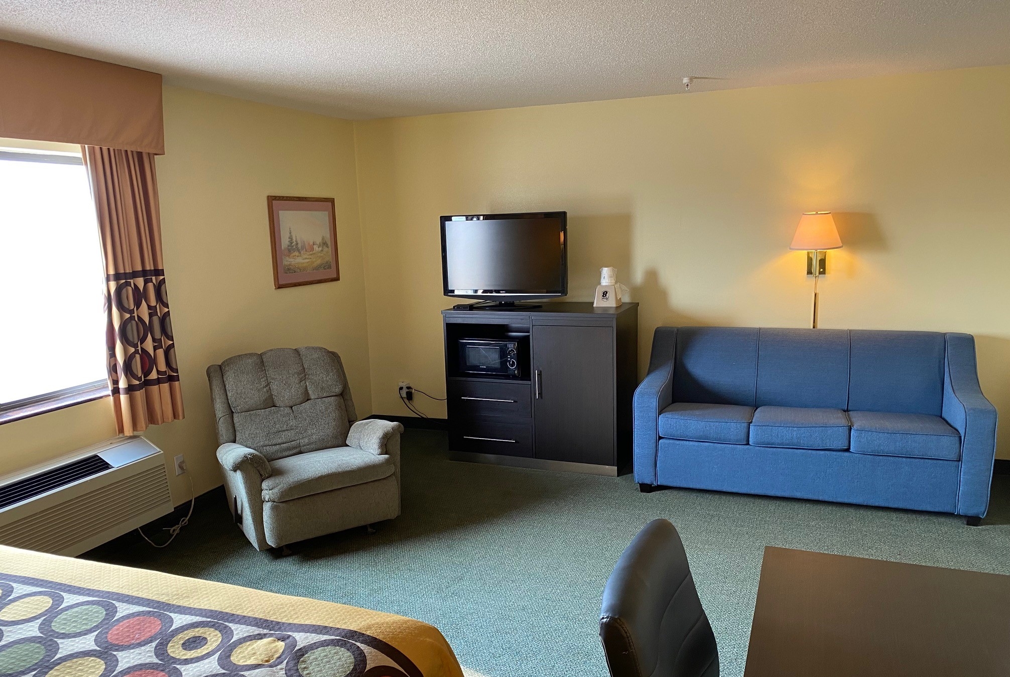 Guest room at the Super 8 by Wyndham Colby in Colby, Kansas