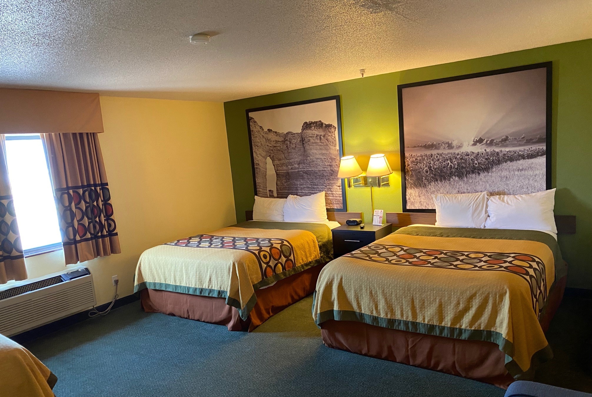 Guest room at the Super 8 by Wyndham Colby in Colby, Kansas