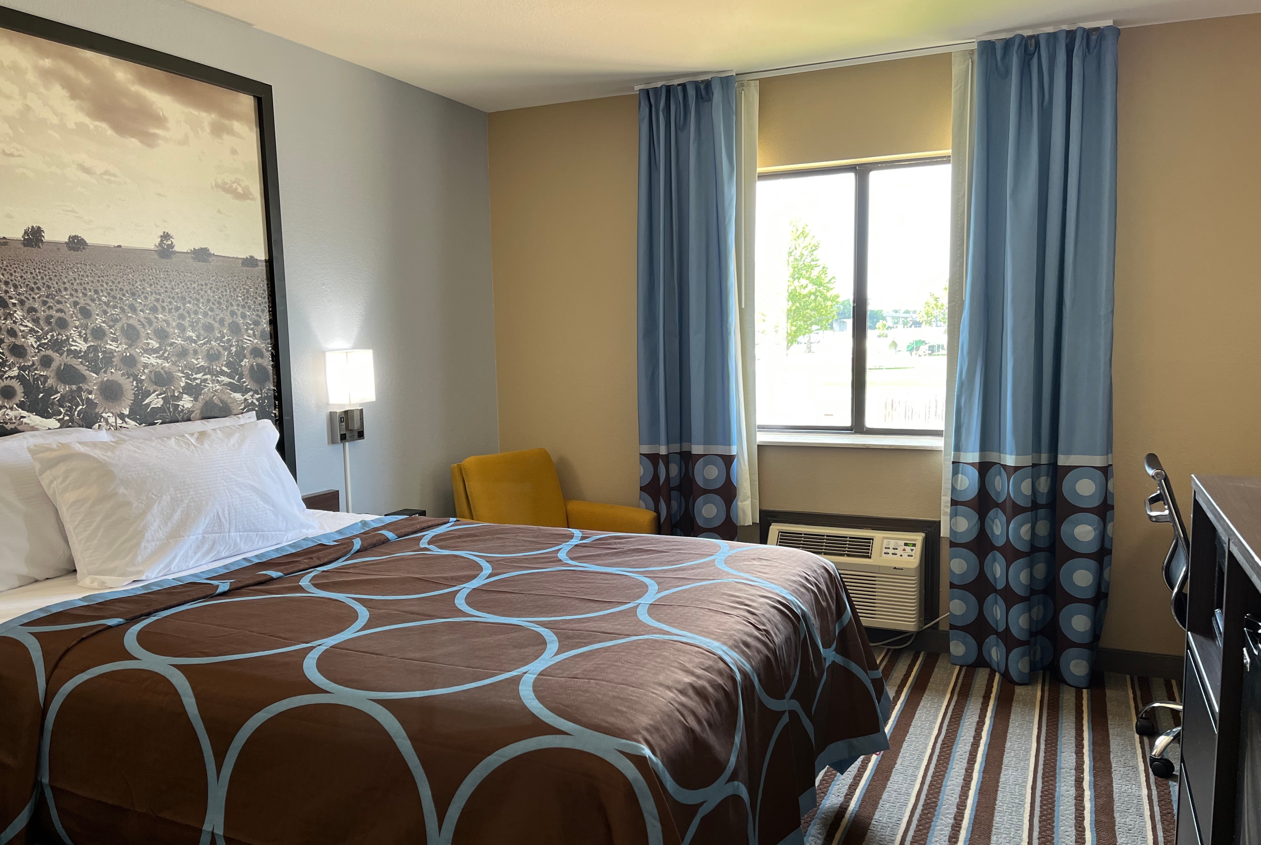 Guest room at the Super 8 by Wyndham Independence KS in Independence, Kansas