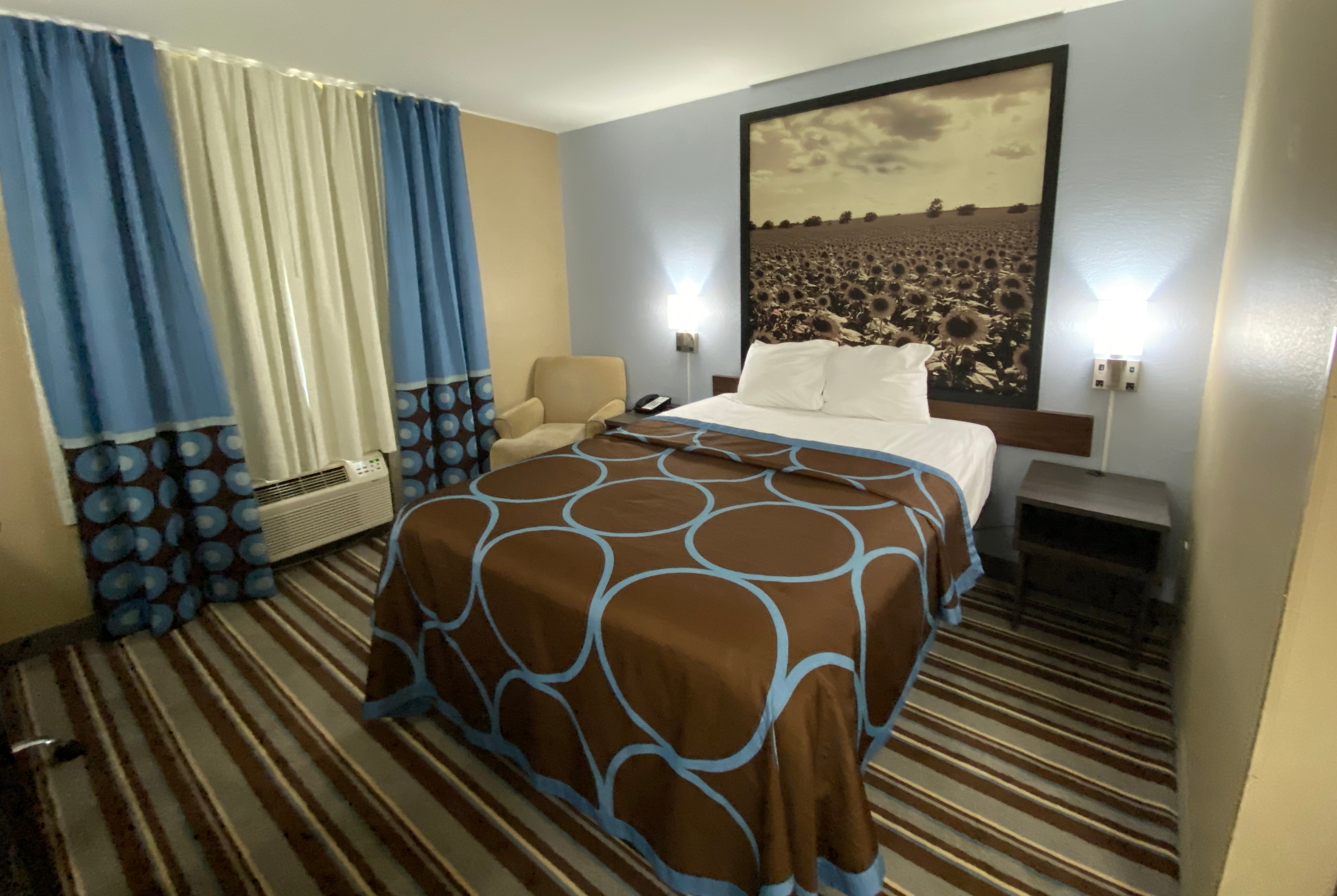 Guest room at the Super 8 by Wyndham Independence KS in Independence, Kansas