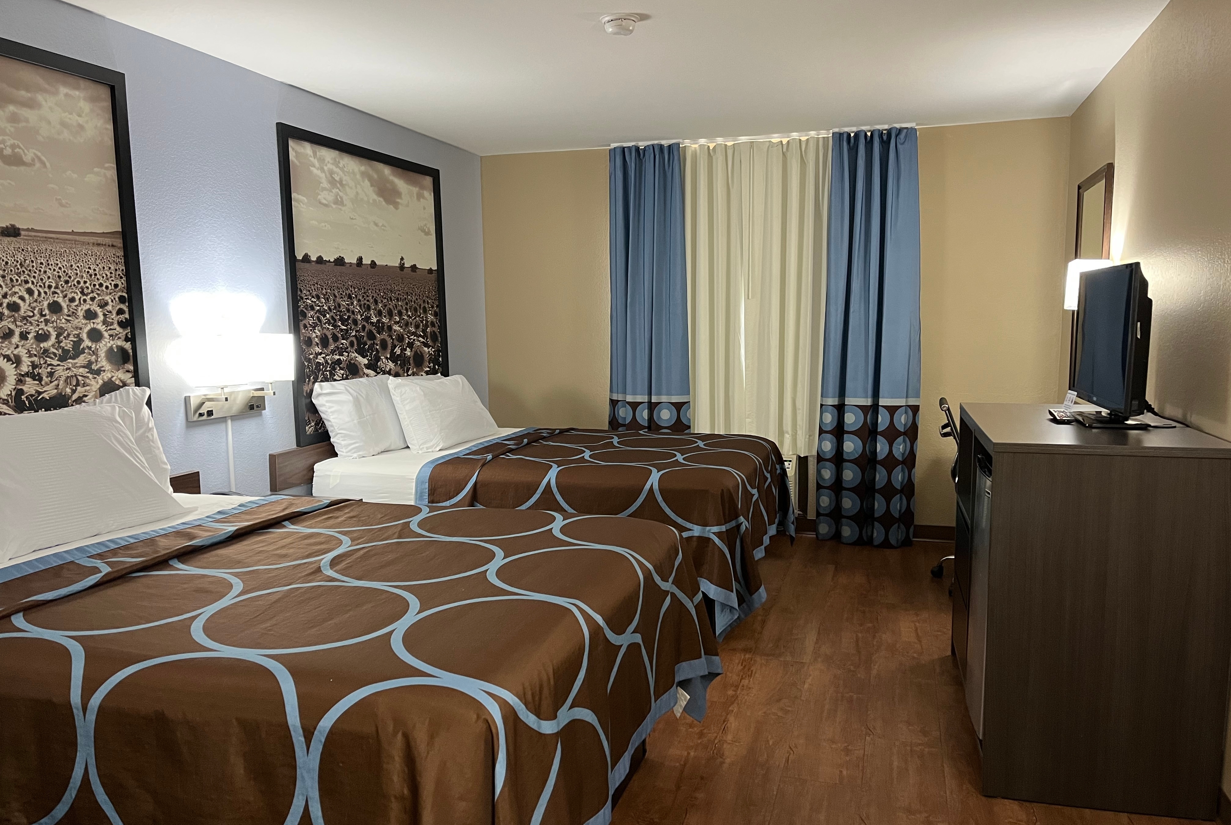 Guest room at the Super 8 by Wyndham Independence KS in Independence, Kansas