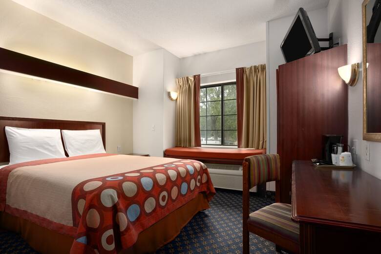 Guest room at the Super 8 Overland Park KC Area Near Convention Center in Overland Park, Kansas