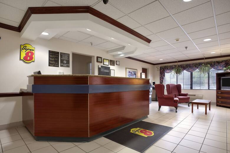 Super 8 Overland Park KC Area Near Convention Center hotel lobby in Overland Park, Kansas