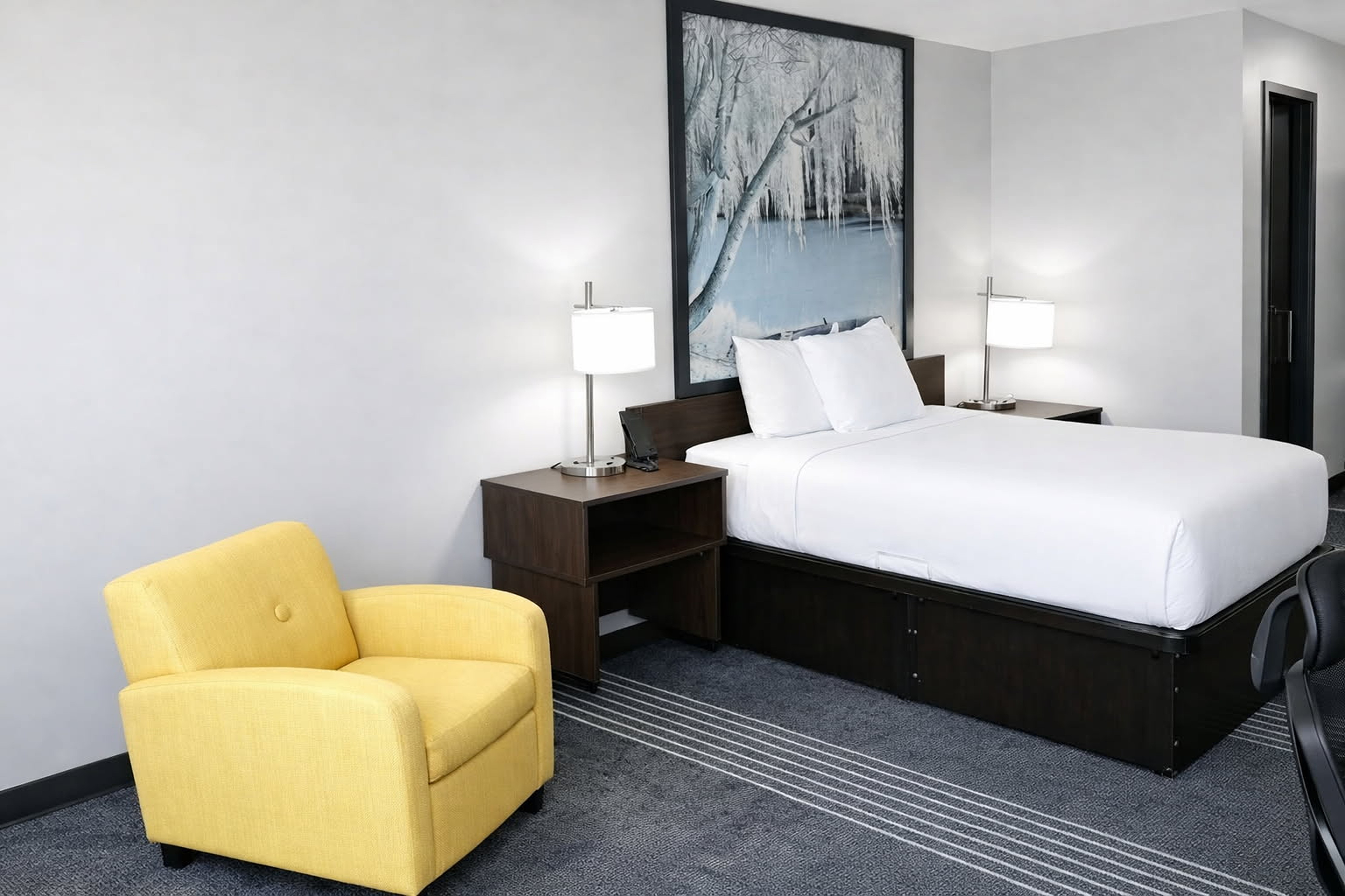 Guest room at the Super 8 by Wyndham Salina I-70 in Salina, Kansas
