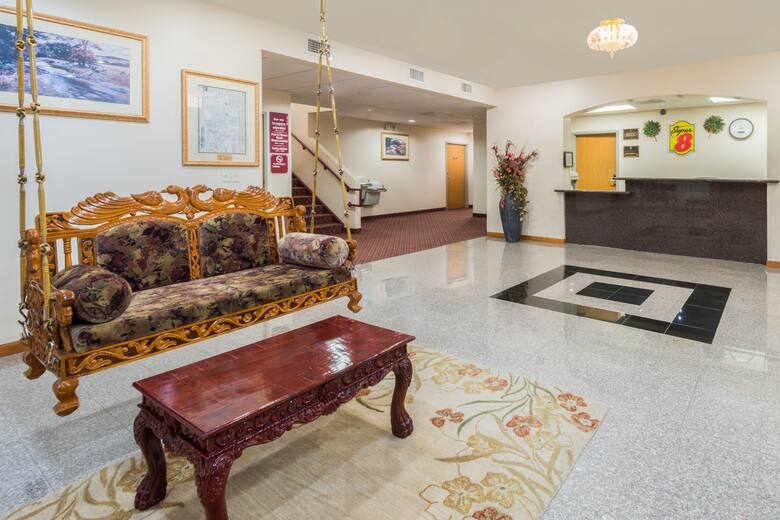 Super 8 Salina hotel lobby in Salina, Kansas