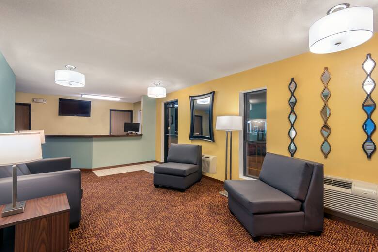 Super 8 Wakeeney hotel lobby in Wakeeney, Kansas