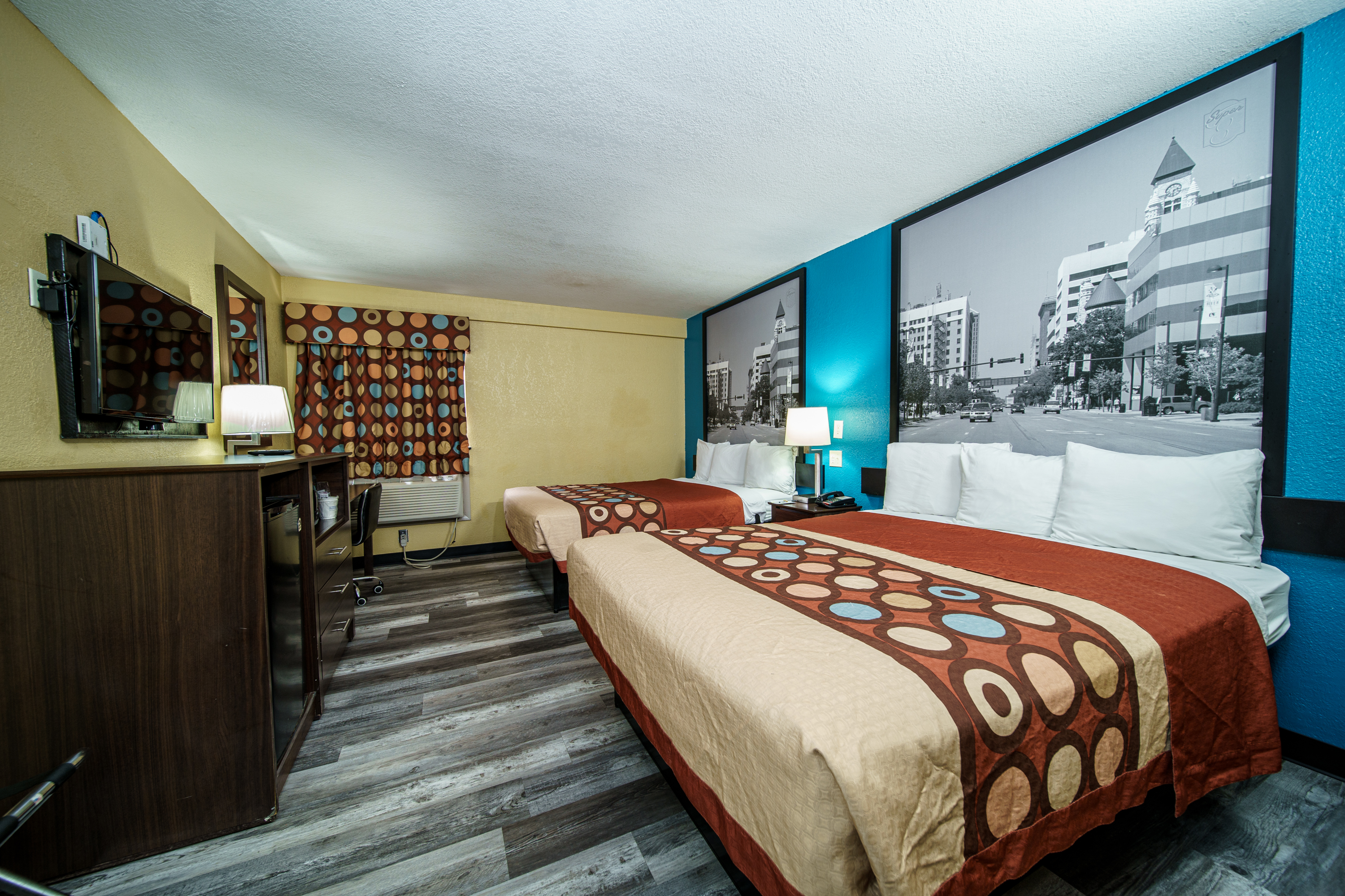 Guest room at the Super 8 by Wyndham Wichita Airport in Wichita, Kansas